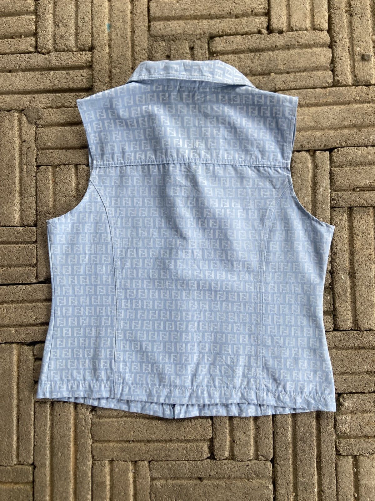 Fendi Fendi monogram sleeveless zip-up collared vest Size L / US 10 / IT 46 - 7 Thumbnail