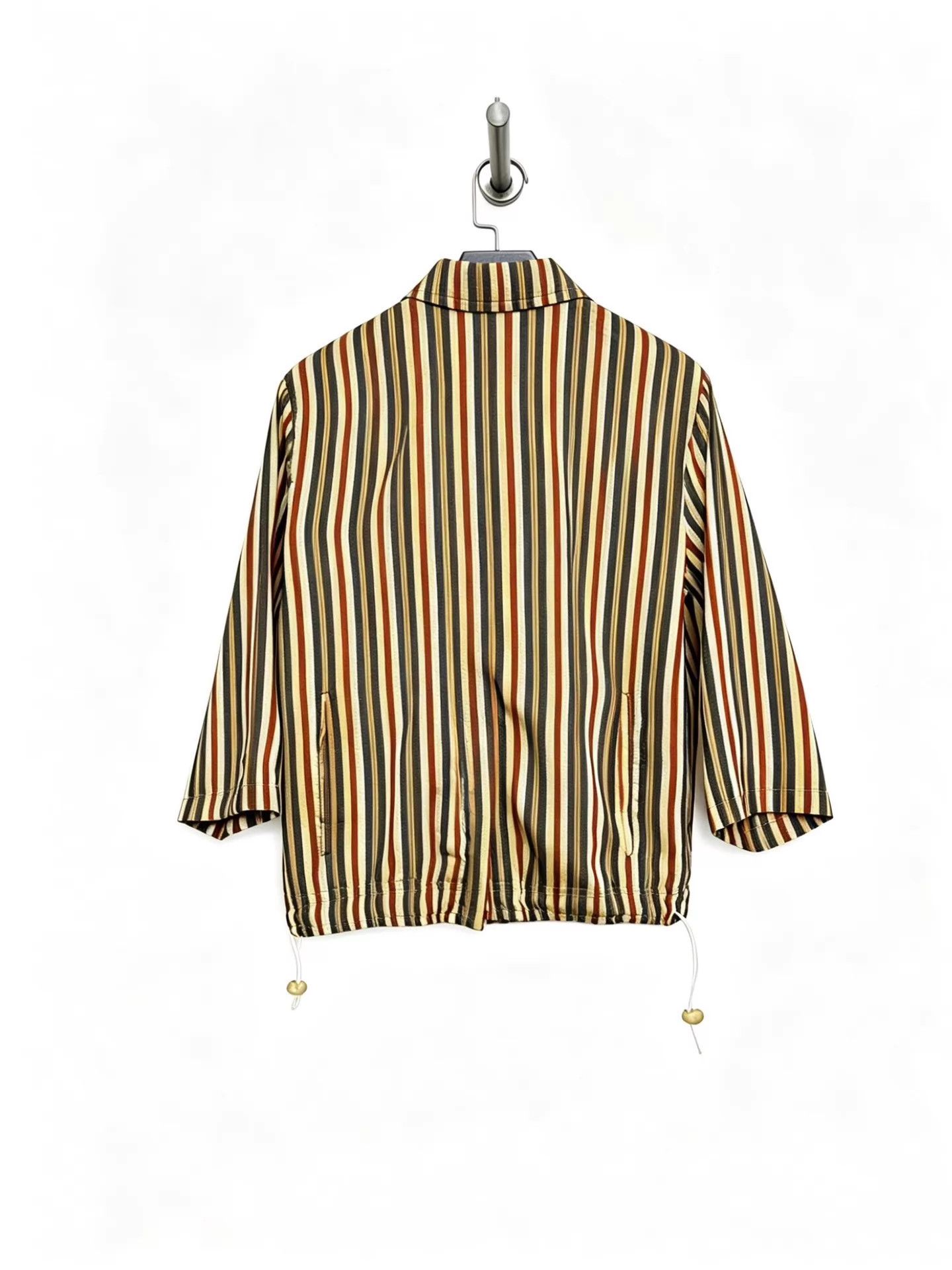 Lemaire LEMAIRE Early Vintage Stripe Silk Short Jacket Size S / US 4 / IT 40 - 2 Thumbnail