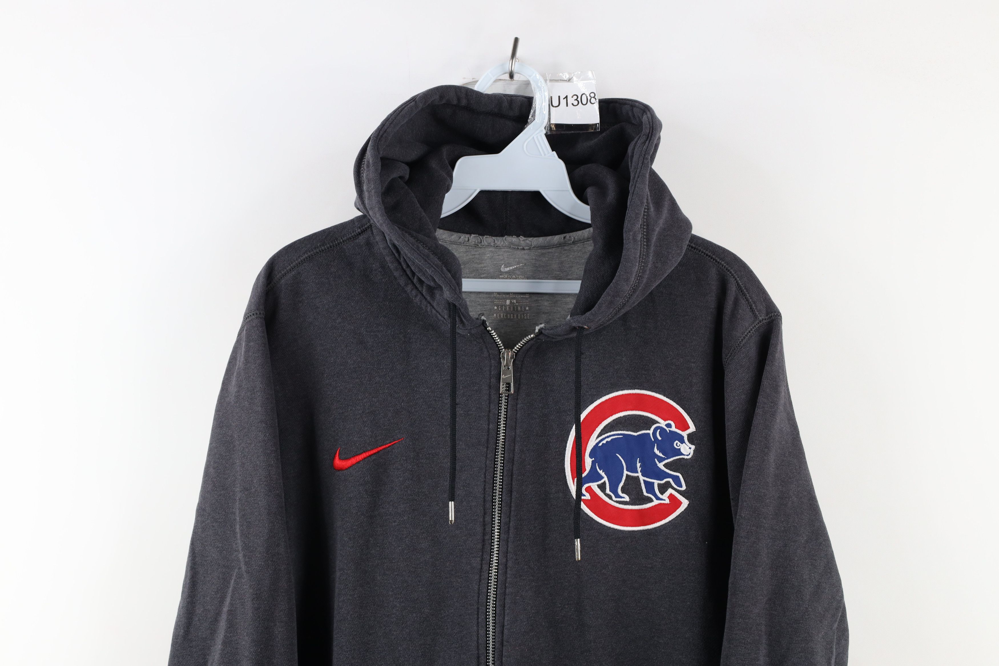 Nike Vintage Nike Scott Mini Swoosh Chicago Cubs Full Zip Hoodie Size US M / EU 48-50 / 2 - 2 Thumbnail