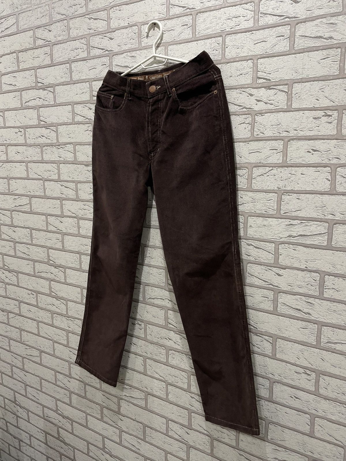 Jean Paul Gaultier RARE Vintage 90s Jean Paul Gaultier Jeans Velvet Brown Pants Size US 30 / EU 46 - 7 Thumbnail