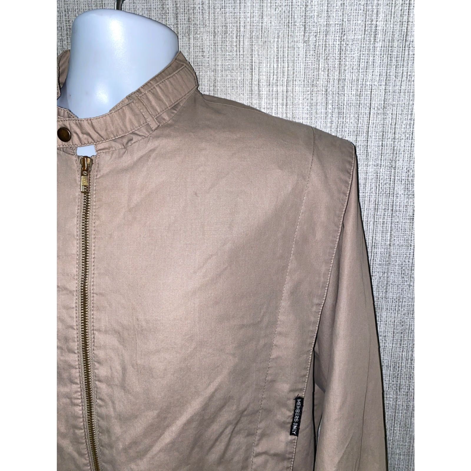 Members Only VINTAGE Members Only Mens Beige Full Zip Jacket Size 42 Size US XS / EU 42 / 0 - 2 Thumbnail