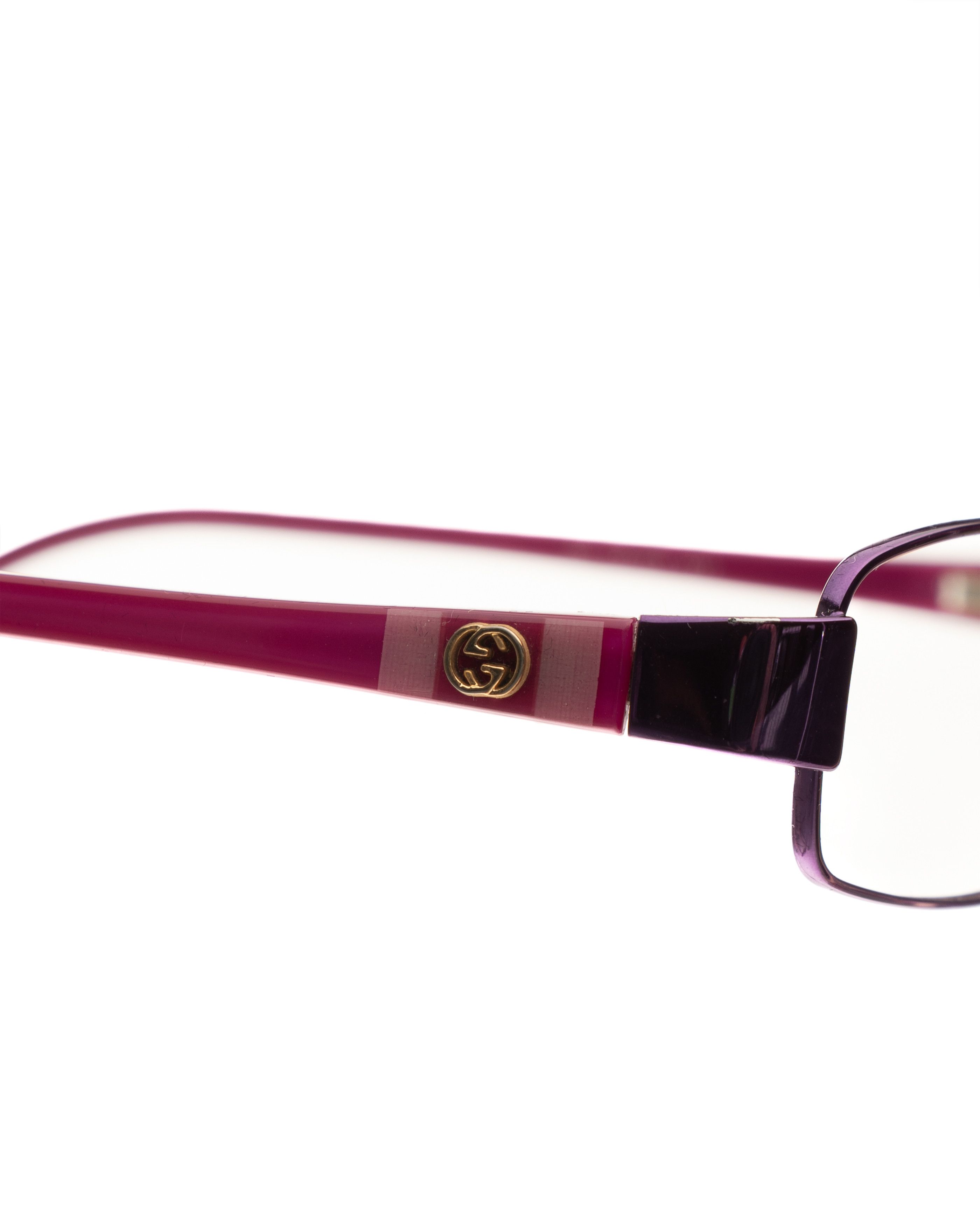 Gucci Gucci '00s Pink Signature Logo Recnatgular Glasses Size ONE SIZE - 1 Thumbnail