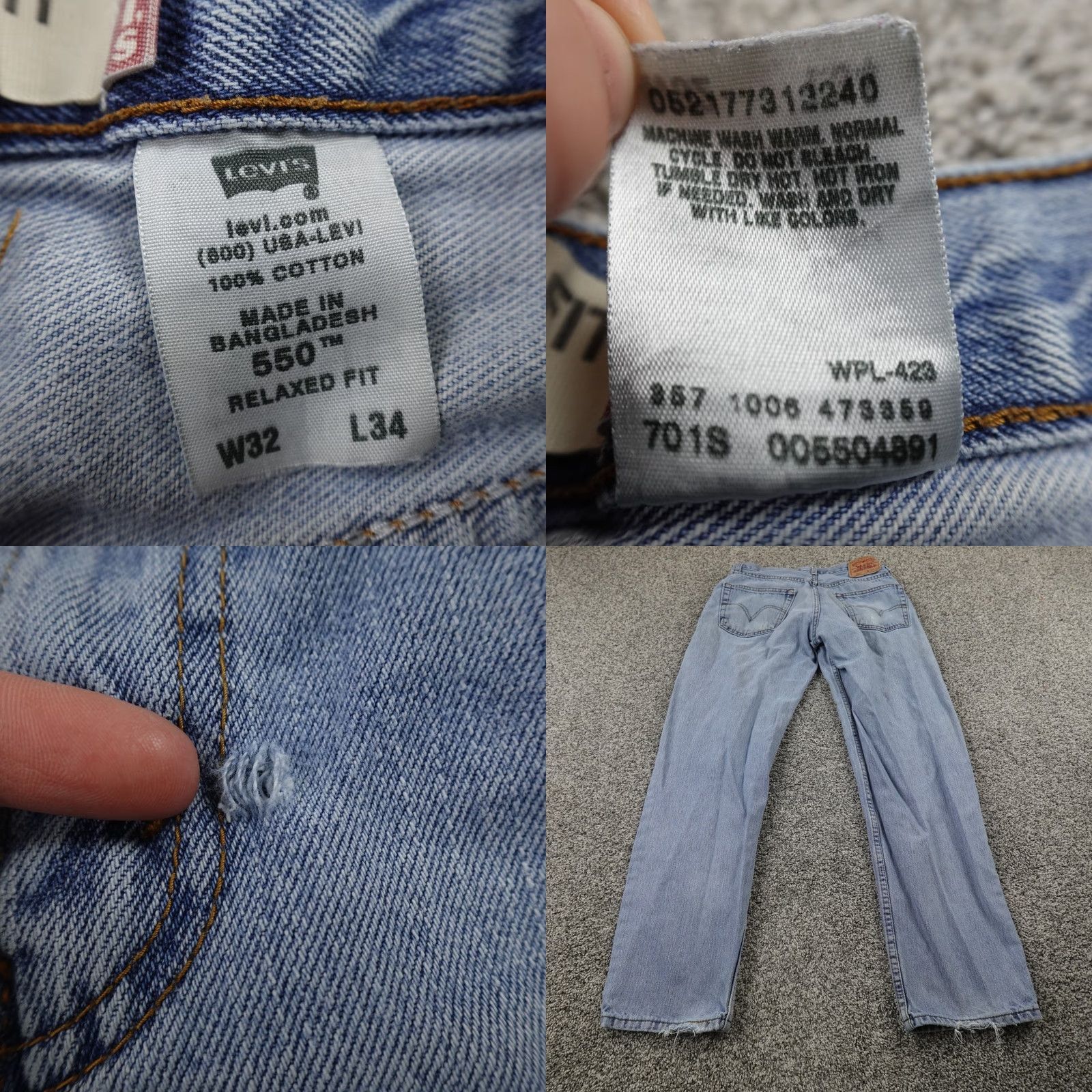 Levi's Levi's Jeans 505 Straight Leg Denim Light Blue 32X34 Mens Vintage Size US 32 / EU 48 - 8 Thumbnail