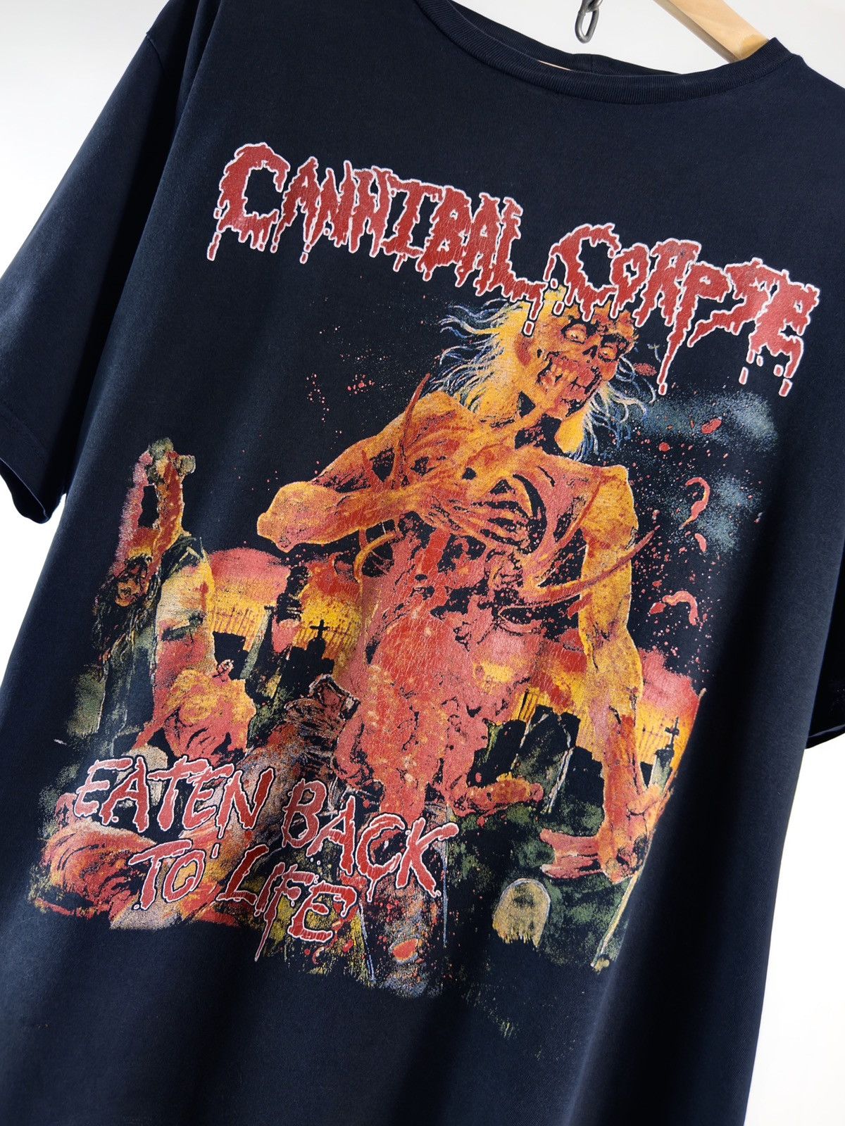 Band Tees Vintage 90s Cannibal Corpse Eaten Back To Life T-Shirt Tee Size US XL / EU 56 / 4 - 4 Thumbnail