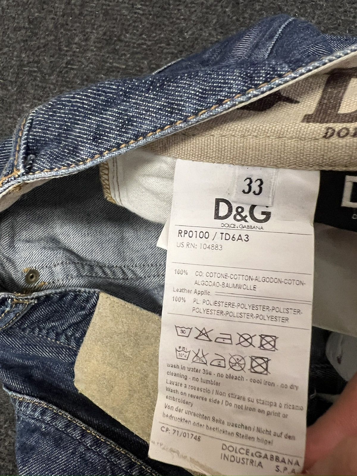 Dolce & Gabbana × Japanese Brand × Vintage Dolce & Gabbana slim cowboy drip jeans size 33 Size US 33 - 9 Thumbnail