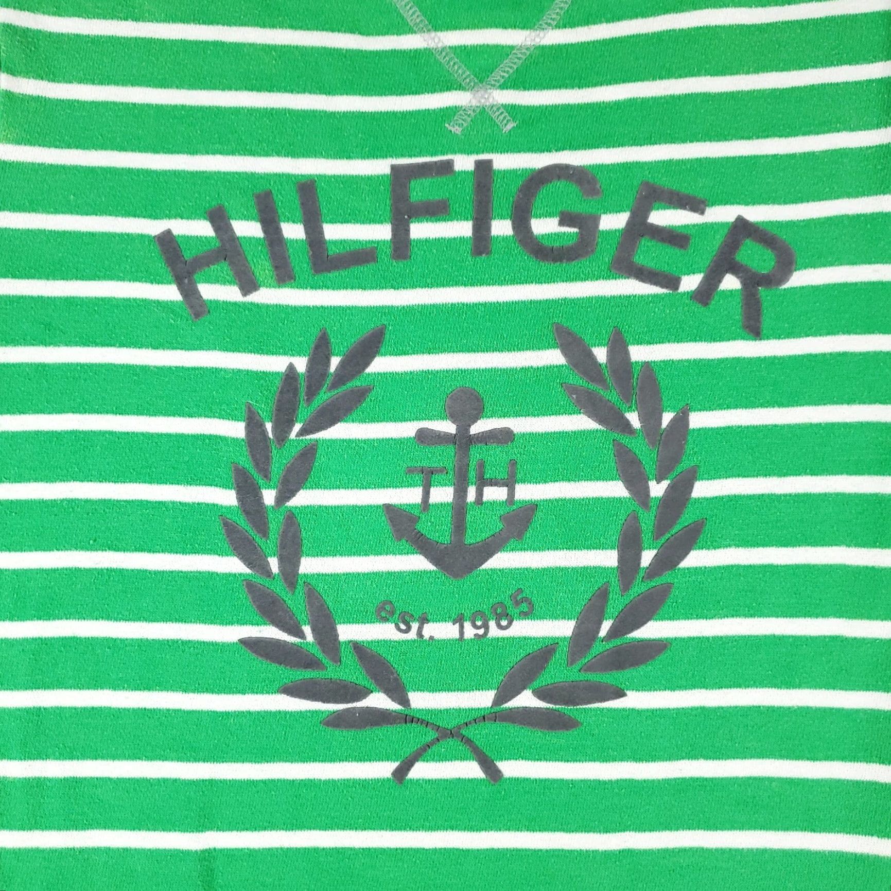 Tommy Hilfiger Tommy Hilfiger Shirt Dress Womens Small Green Striped Long Sleeve Pullover Size S / US 4 / IT 40 - 2 Thumbnail