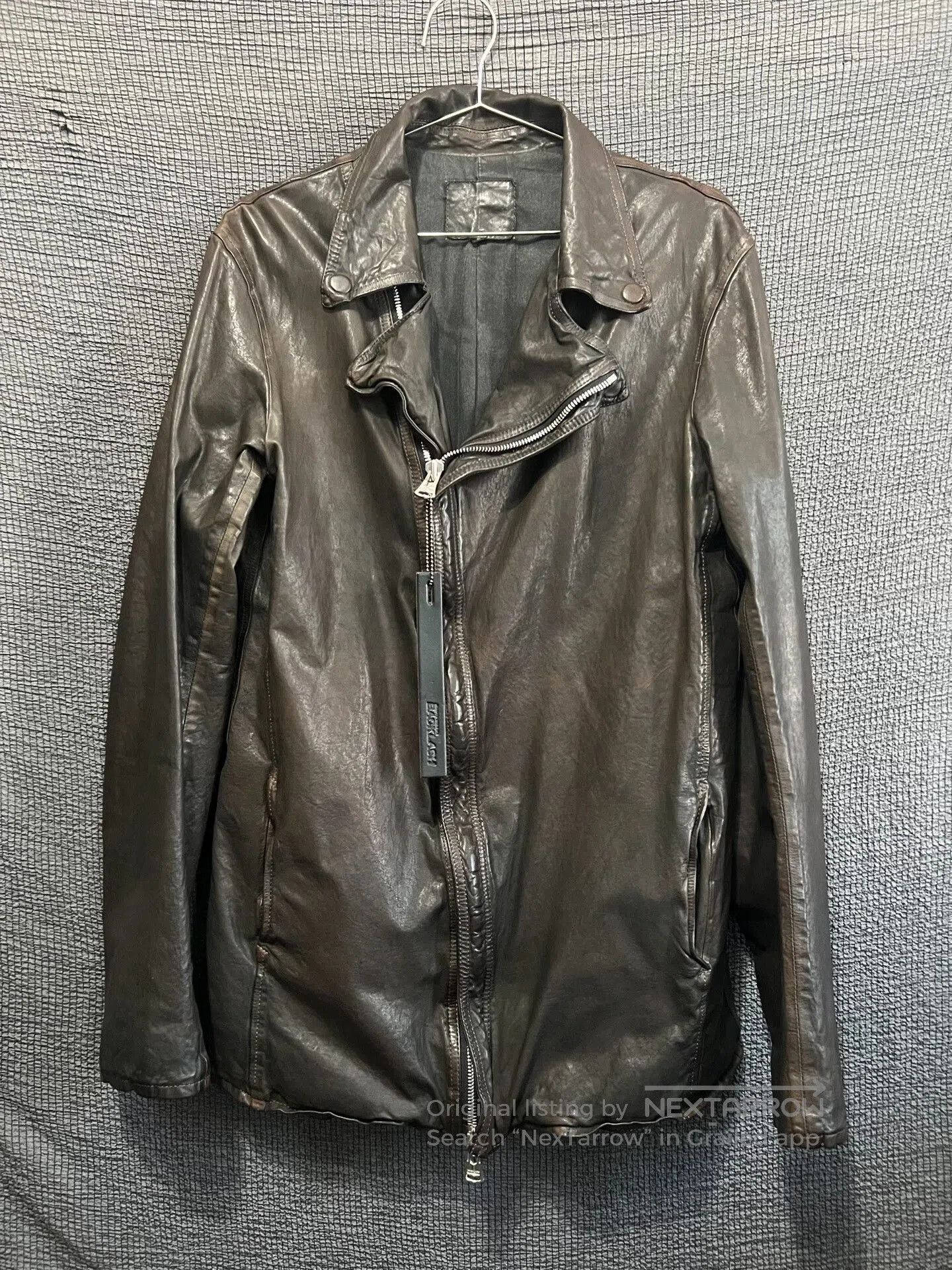 Isamu Katayama Backlash black italian leather rider jacket. Size US L / EU 52-54 / 3 - 1 Thumbnail