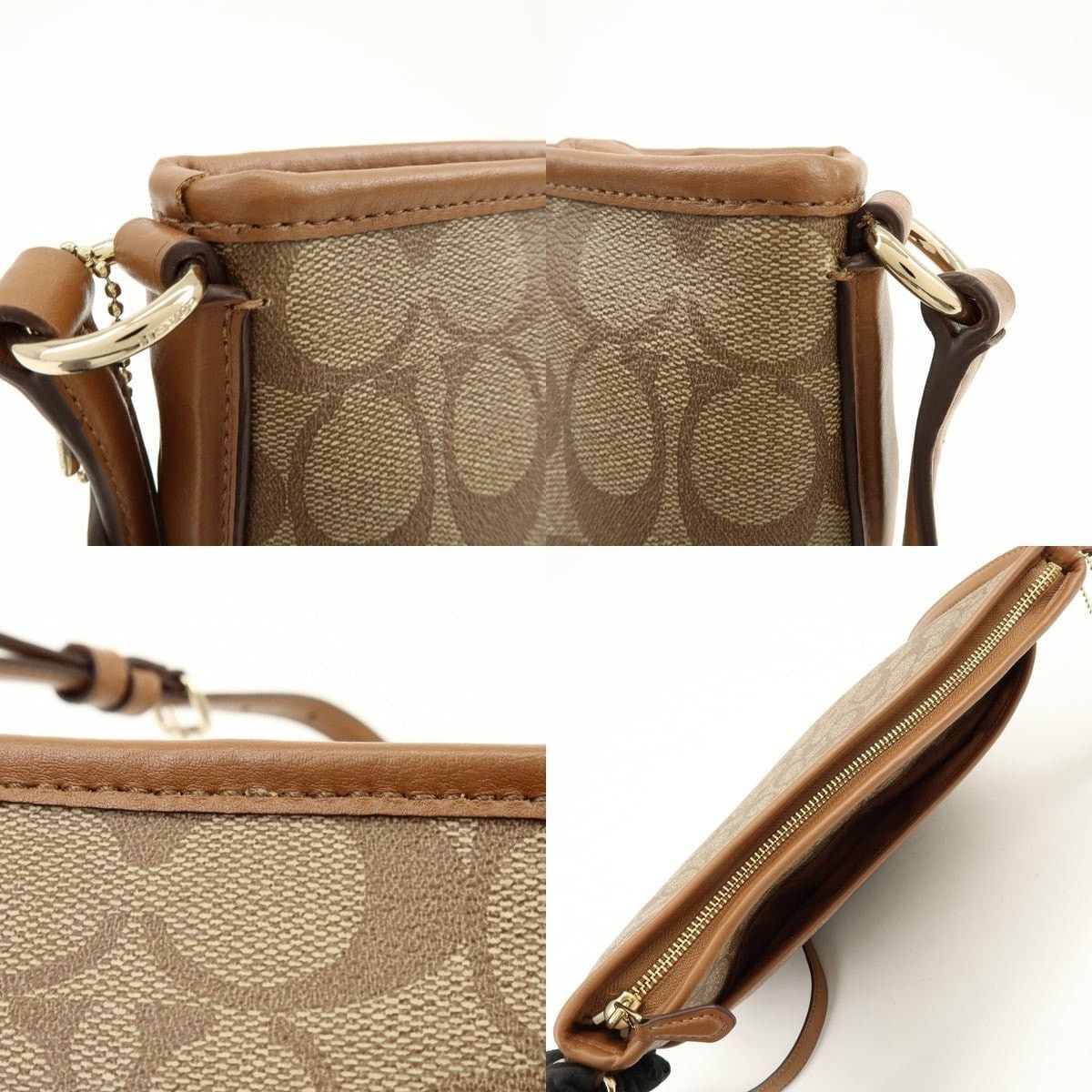 Coach Coach Signature PVC Coated Canvas Crossbody Bag Brown Size ONE SIZE - 6 Thumbnail