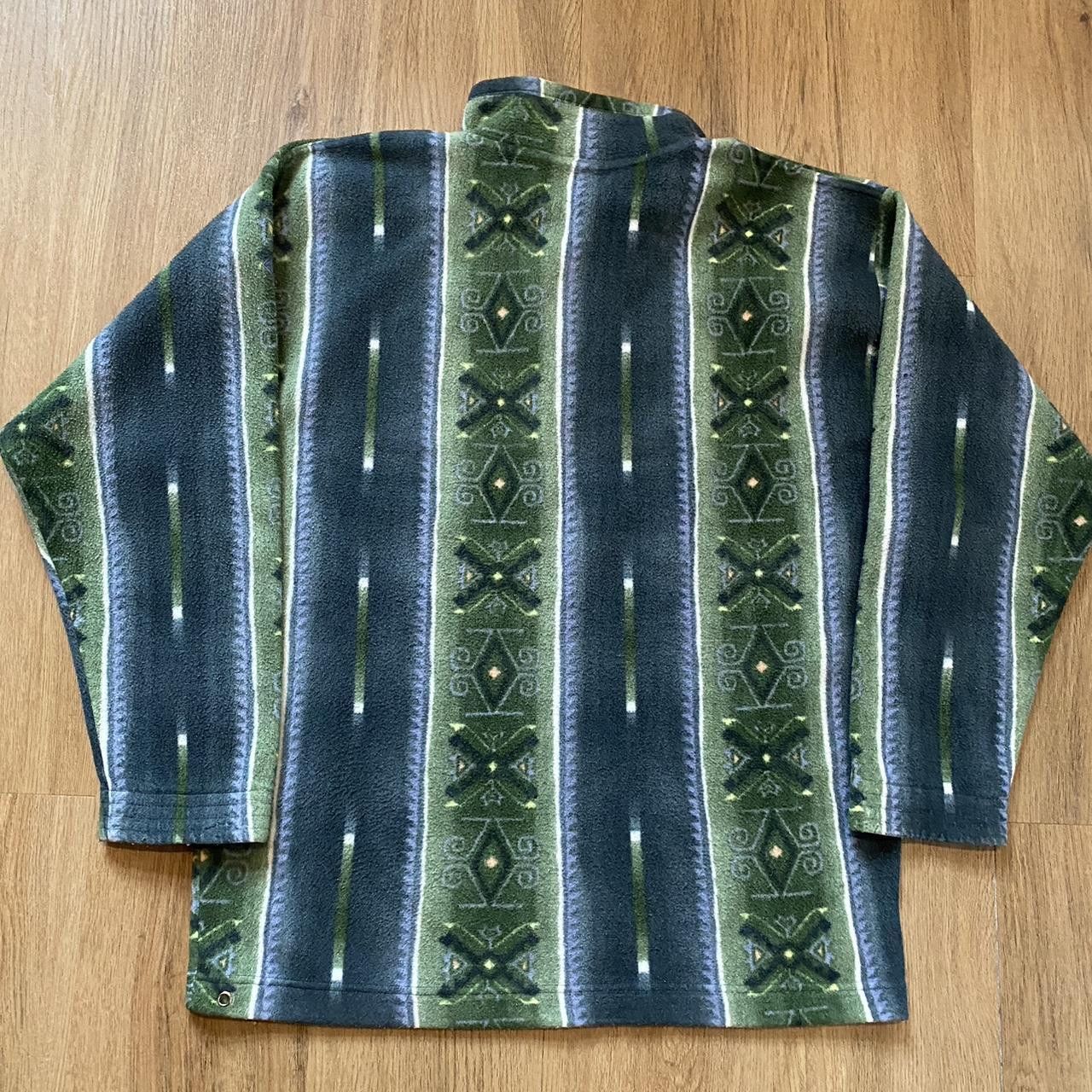 Other Green and blue vintage 90s fleece sweatshirt with a Size US L / EU 52-54 / 3 - 3 Thumbnail