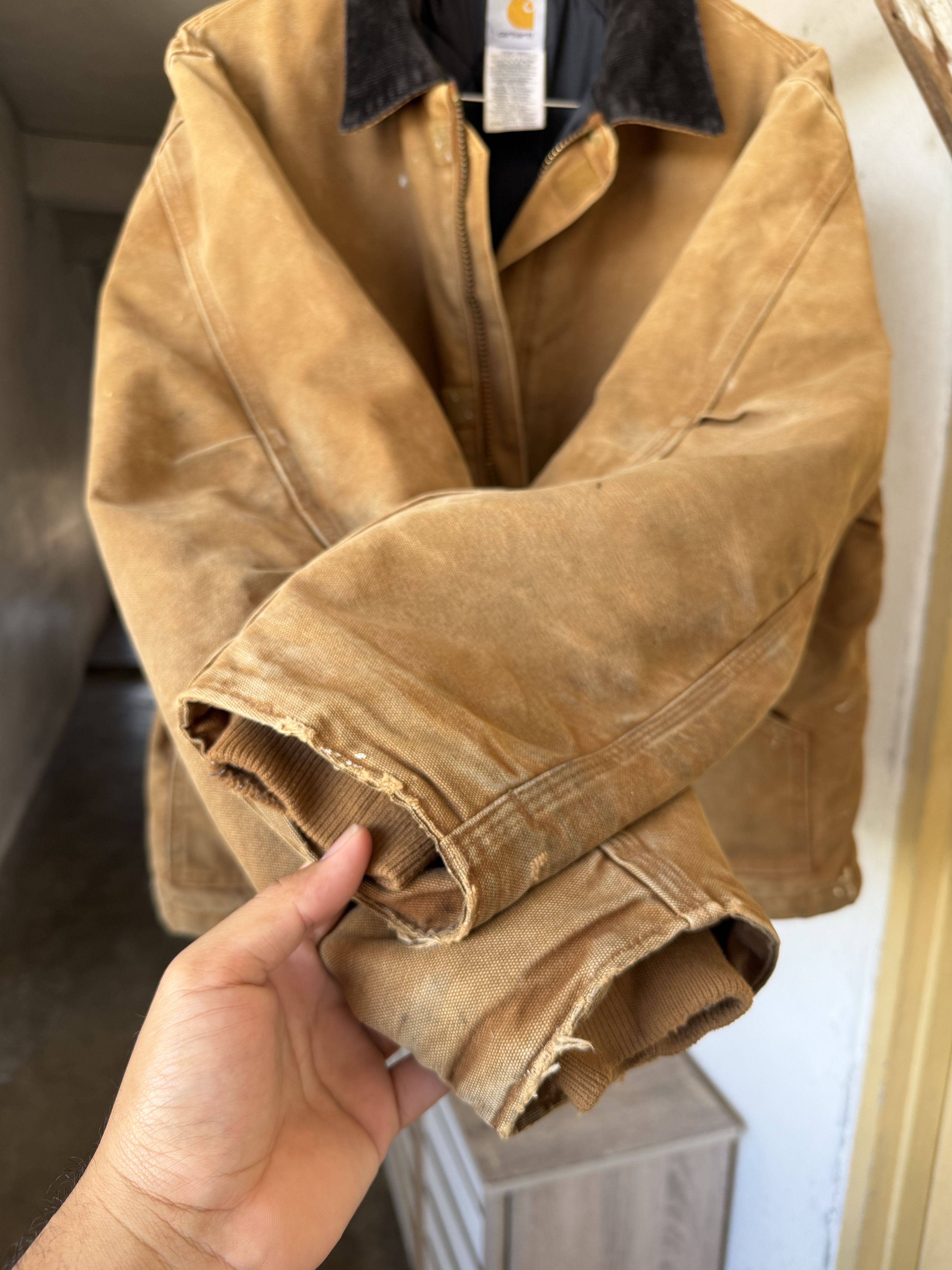 Carhartt Vintage Carhartt Distressed Detroit Zipper Jacket Size US L / EU 52-54 / 3 - 20 Thumbnail