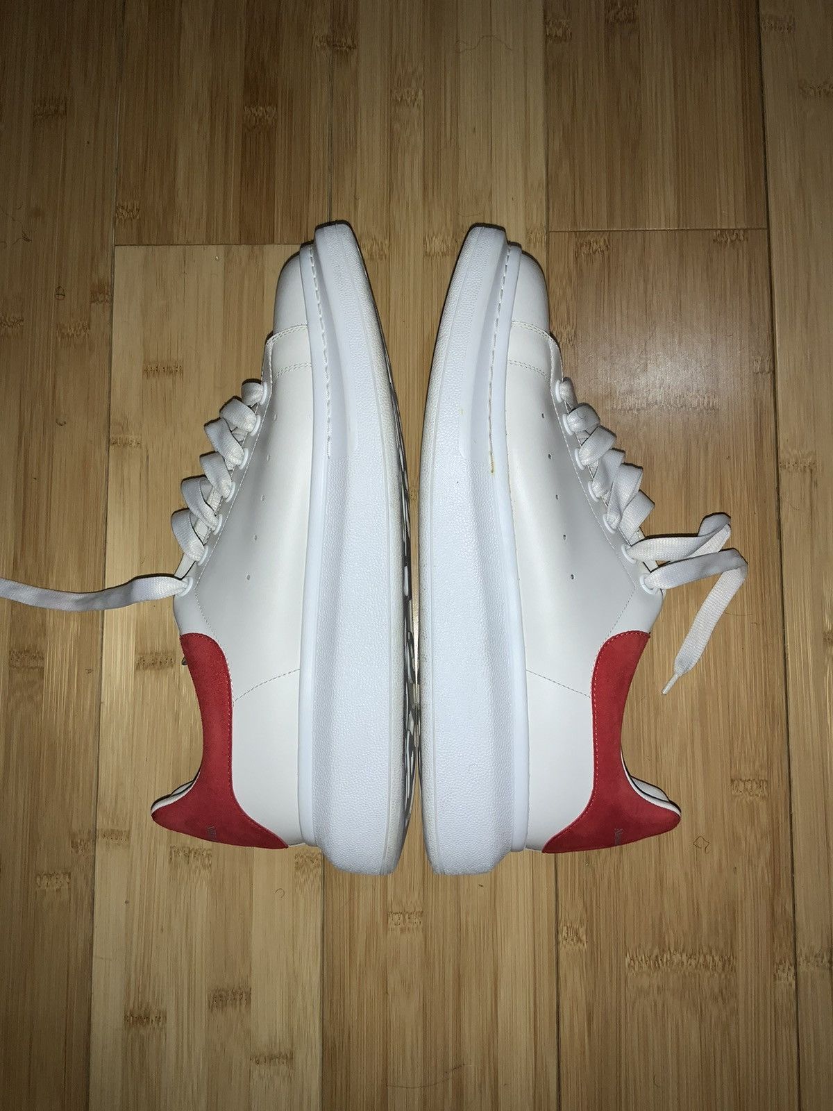 Alexander McQueen Alexander McQueen Men’s Oversized sneaker white/red Size US 11.5 / EU 44-45 - 3 Thumbnail