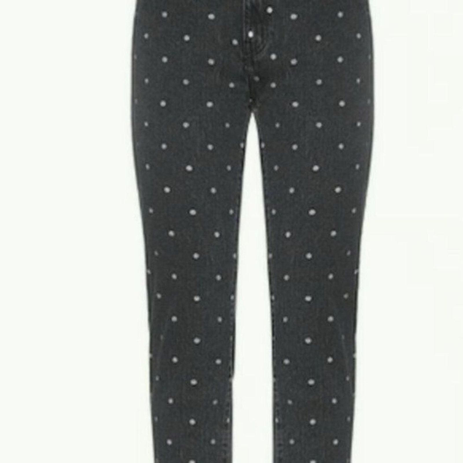 Current/Elliot Current Elliott Faded Polka Dot Easy Stiletto Jeans Black 30 Size 32" / US 10 / IT 46 - 4 Thumbnail