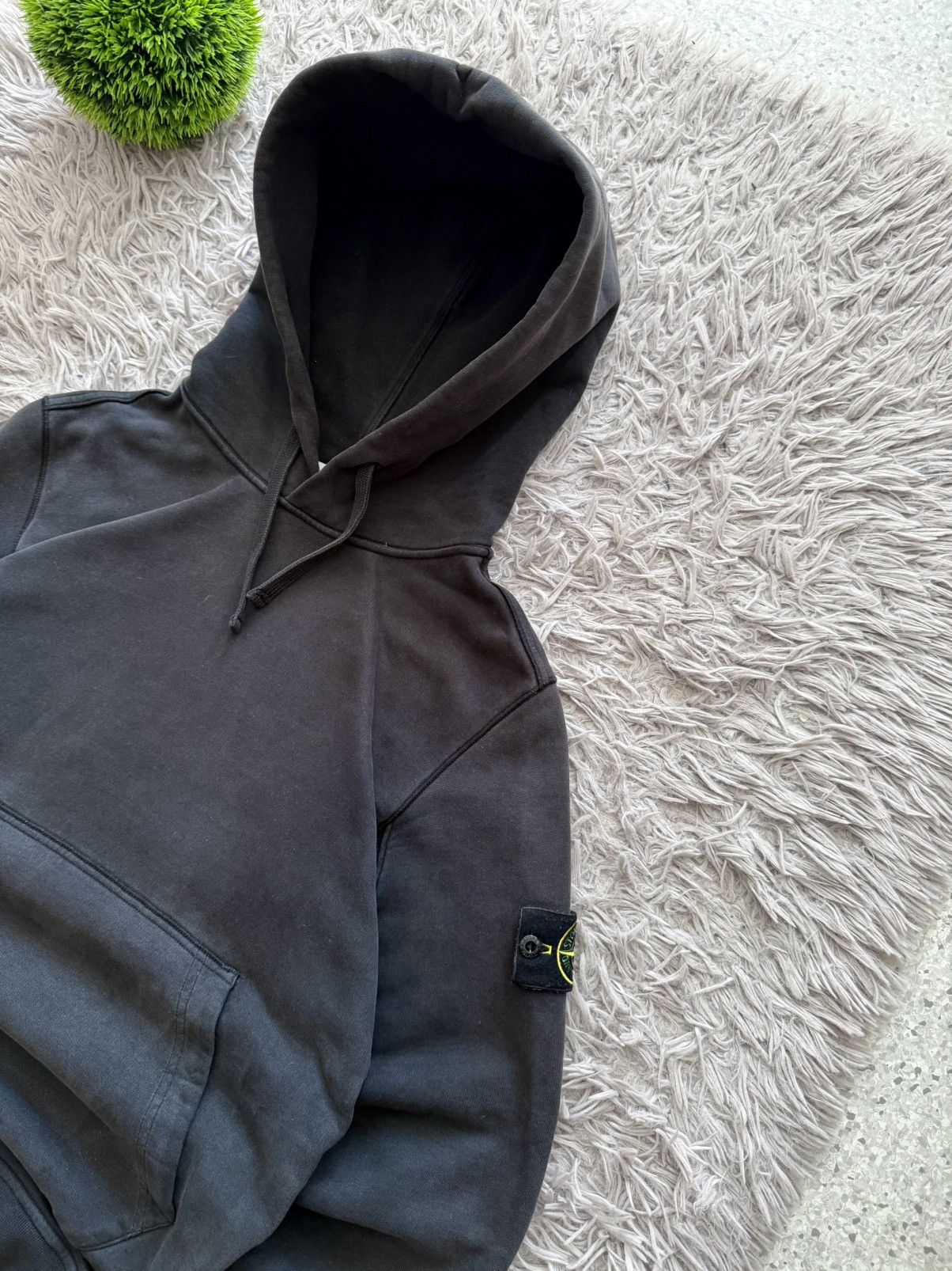 Stone Island 00s Stone Island Classic Washed Black Hoodie Casuals Y2k Size US S / EU 44-46 / 1 - 4 Thumbnail