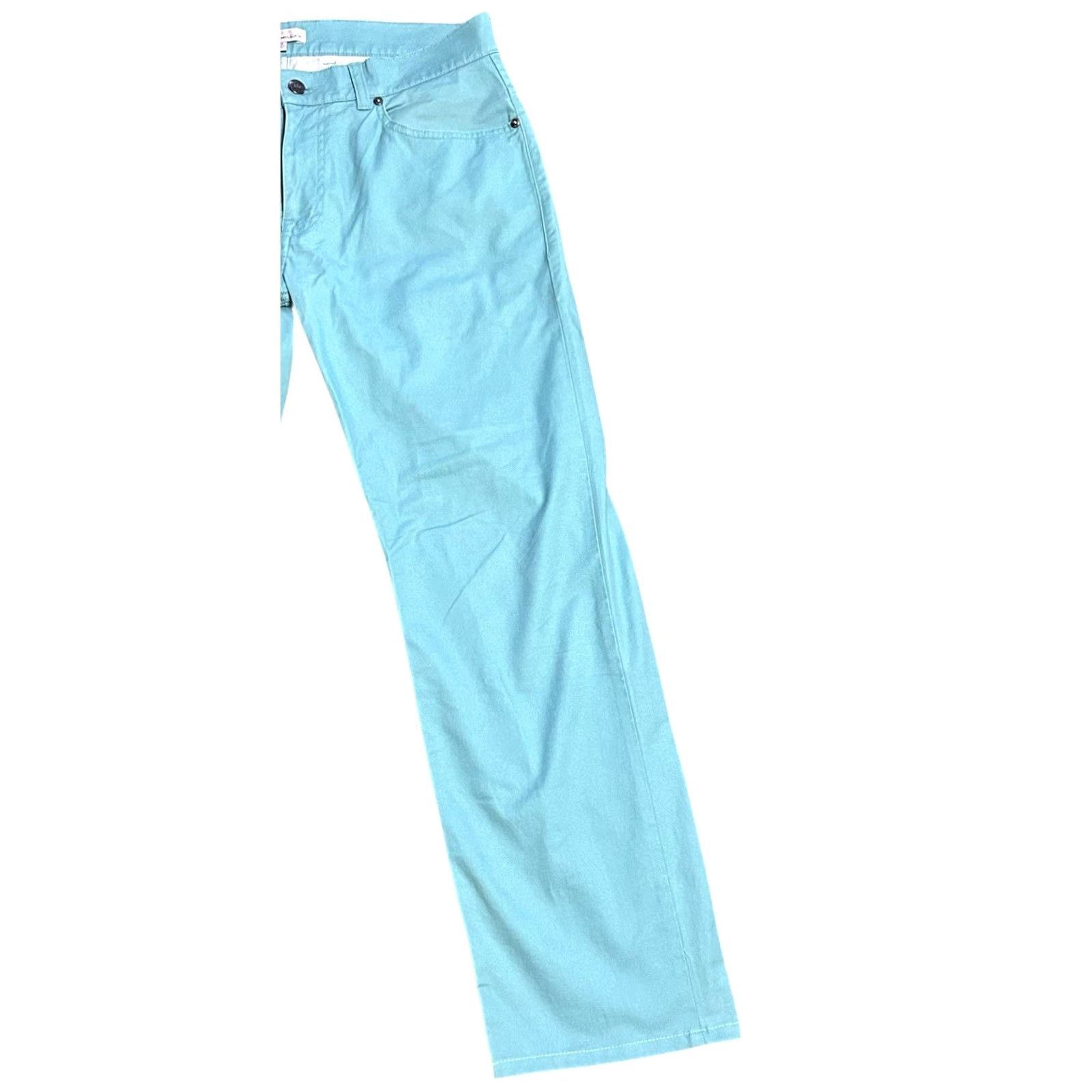 Peter Millar Peter Millar Pants Mens 33x34 Green Teal Performance Five Pocket Golf Slacks Mens Regular Straight Green 5 Pocket Peter Millar Crown Size US 33 - 3 Thumbnail