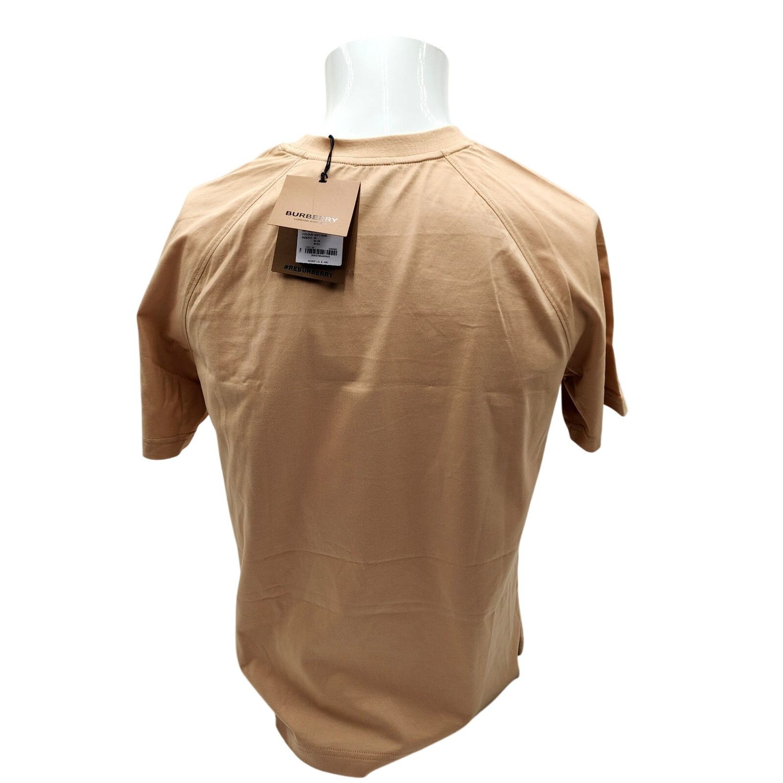 Burberry WOMEN'S BURBERRY SANTO LOGO T-SHIRT/SOFT FAWN/MEDIUM $480 Size M / US 6-8 / IT 42-44 - 8 Thumbnail