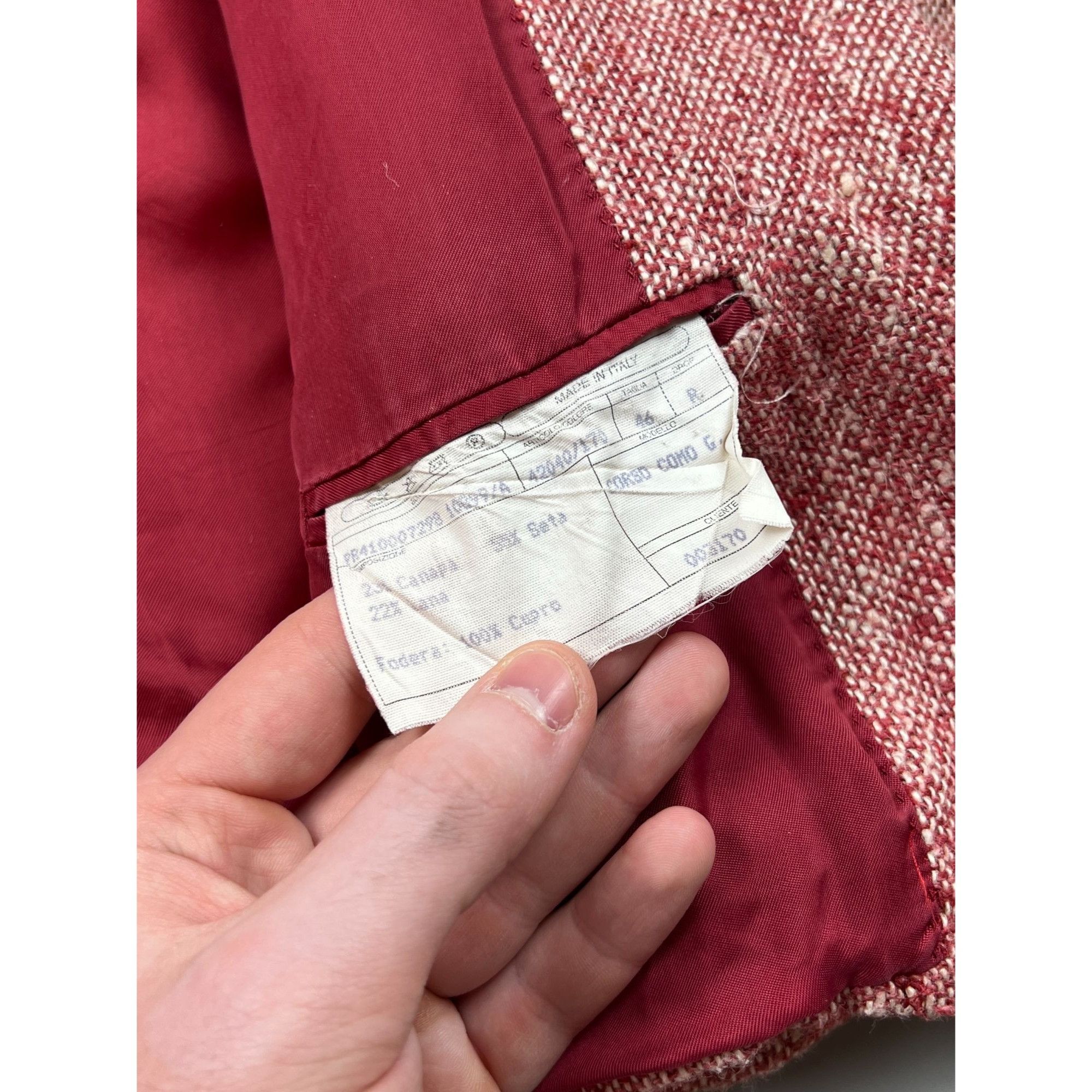 Isaia Napolii Isaia Napolii Hemp Wool Tweed Blend Blazer (Y0710) Size L / US 10 / IT 46 - 6 Thumbnail