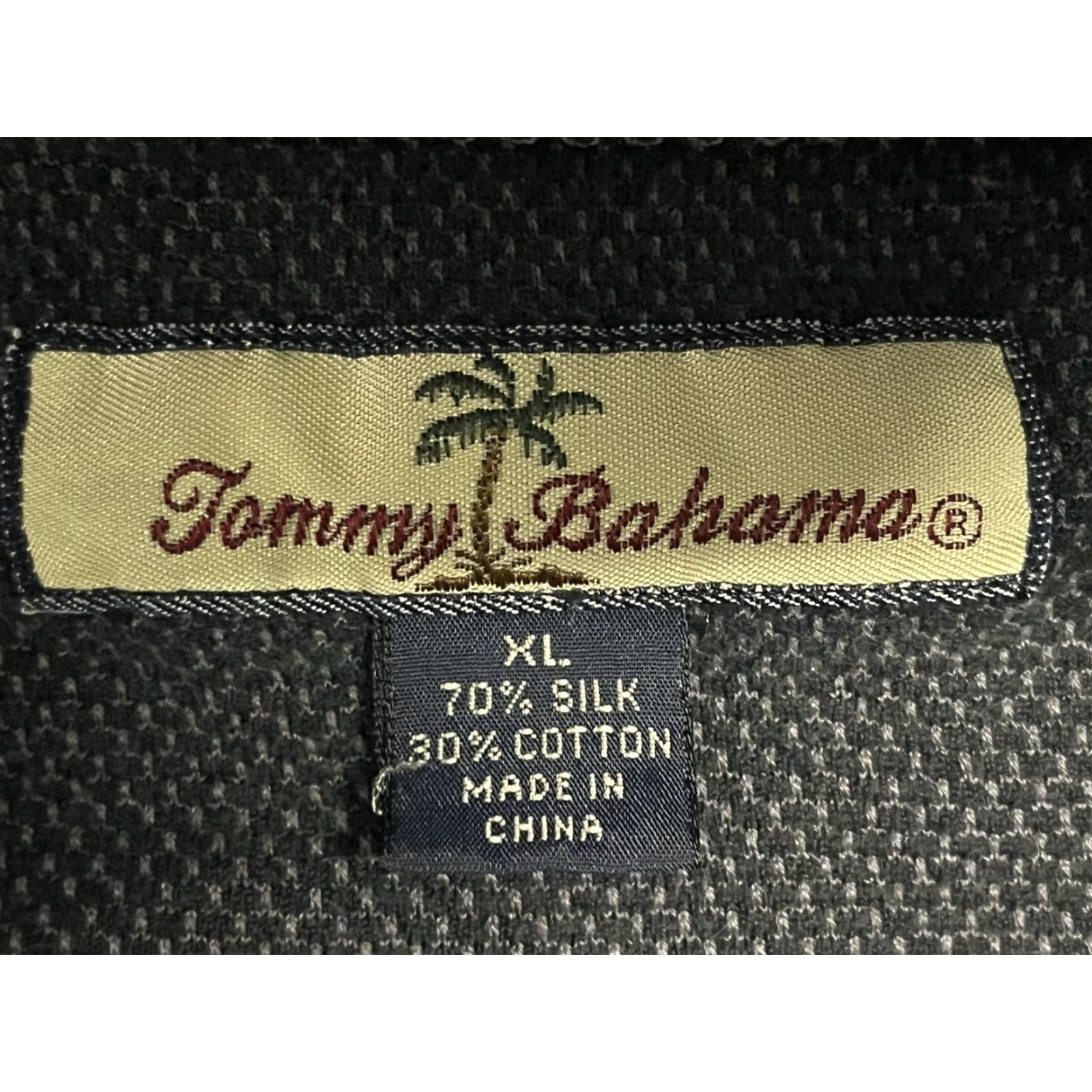 Tommy Bahama Tommy Bahama Polo Shirt Men XL Charcoal Gray Silk Blend Short Sleeve Button Collar Spread Cotton Silk Solid Regular Vintage No Size US XL / EU 56 / 4 - 5 Thumbnail
