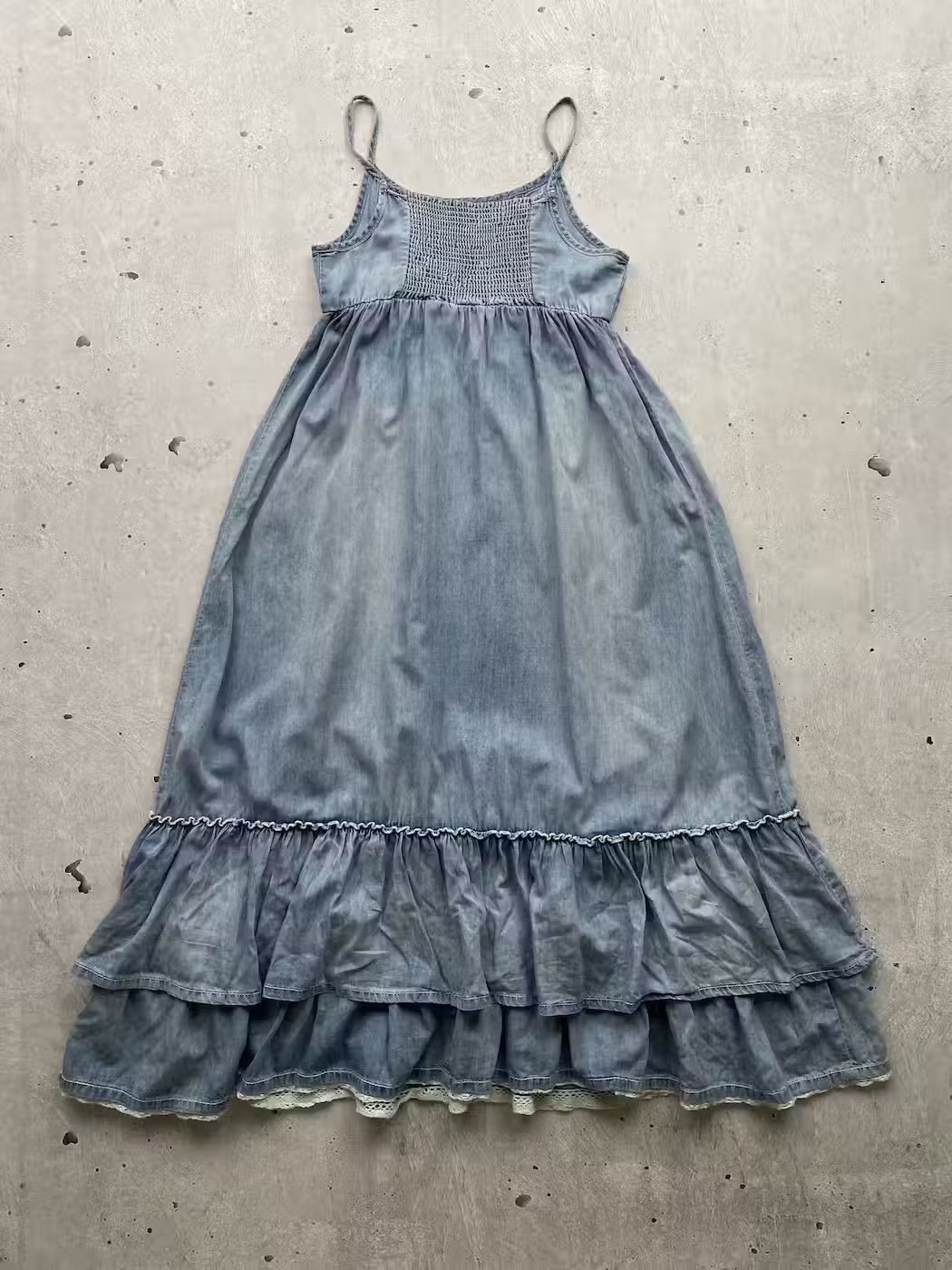 Other Vintage Denim Flared Maxi Skirt Size S / US 4 / IT 40 - 5 Thumbnail