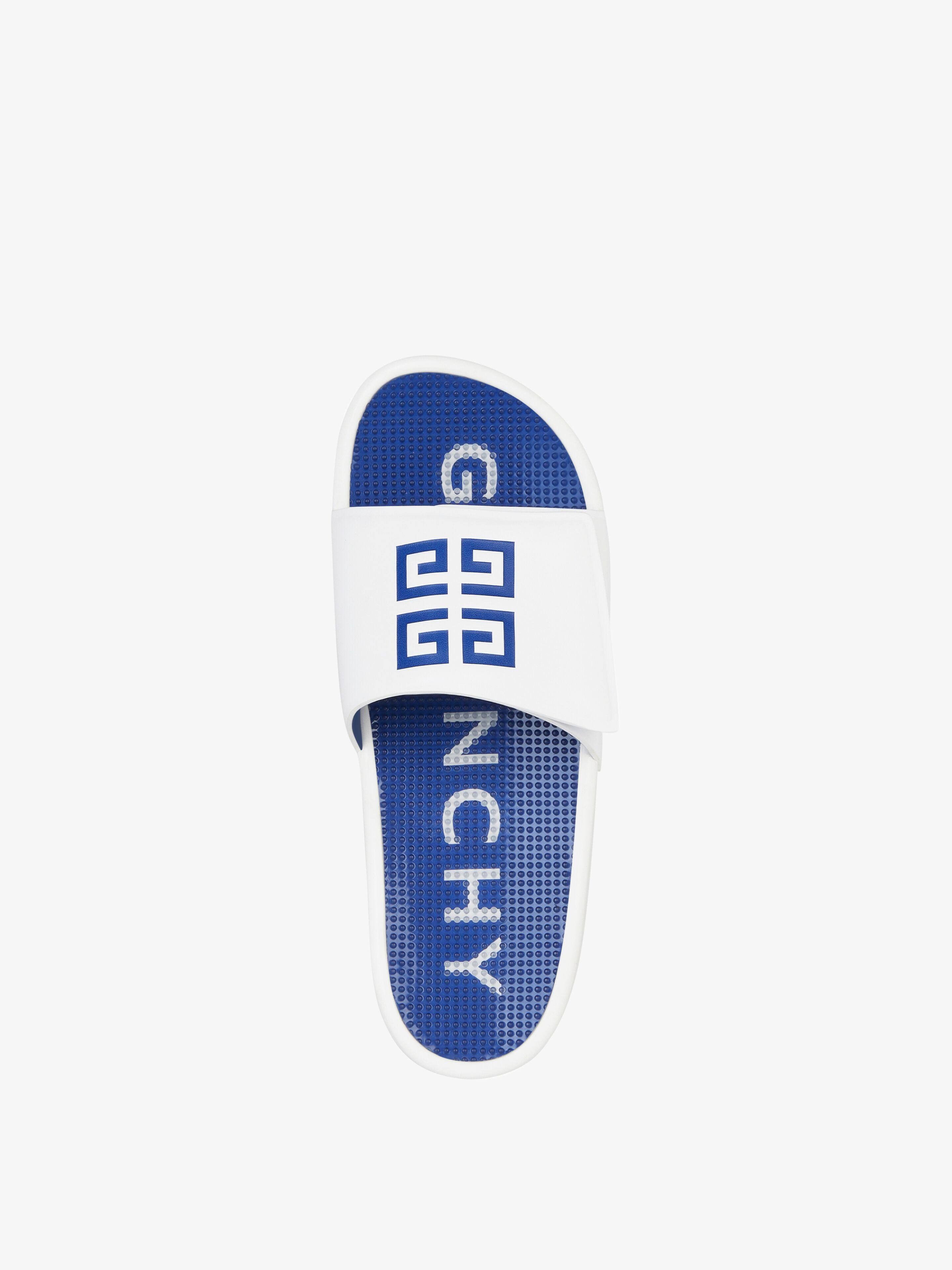 Givenchy o1srvl11e1024 Slide Flat Sandals in White/Blue Size US 9 / EU 42 - 2 Thumbnail