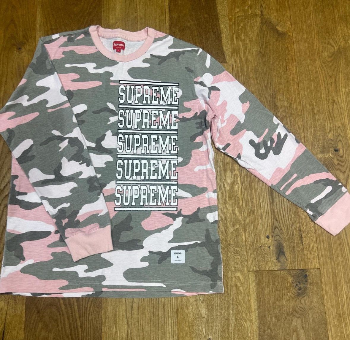 Supreme Supreme Camo Long Sleeve Tshirt Size L Size US L / EU 52-54 / 3 - 1 Thumbnail