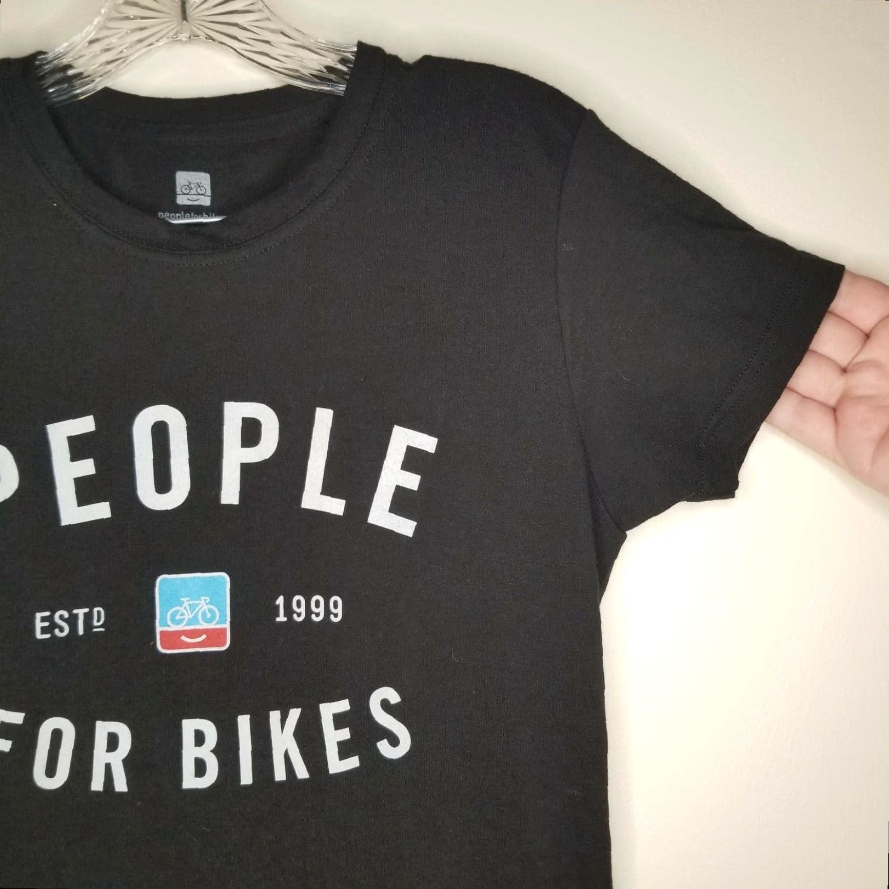 Vintage People For Bikes Shirt Women L Black Short Sleeve T-Shirt Womens Size L / US 10 / IT 46 - 3 Thumbnail