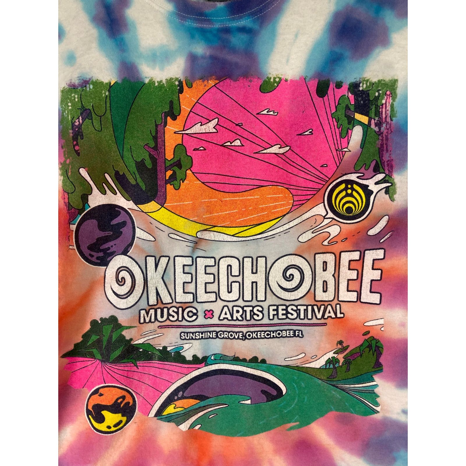 Gildan Okeechobee Music Festival 2020 Tie-Dye T-Shirt Unisex M Size US M / EU 48-50 / 2 - 3 Thumbnail