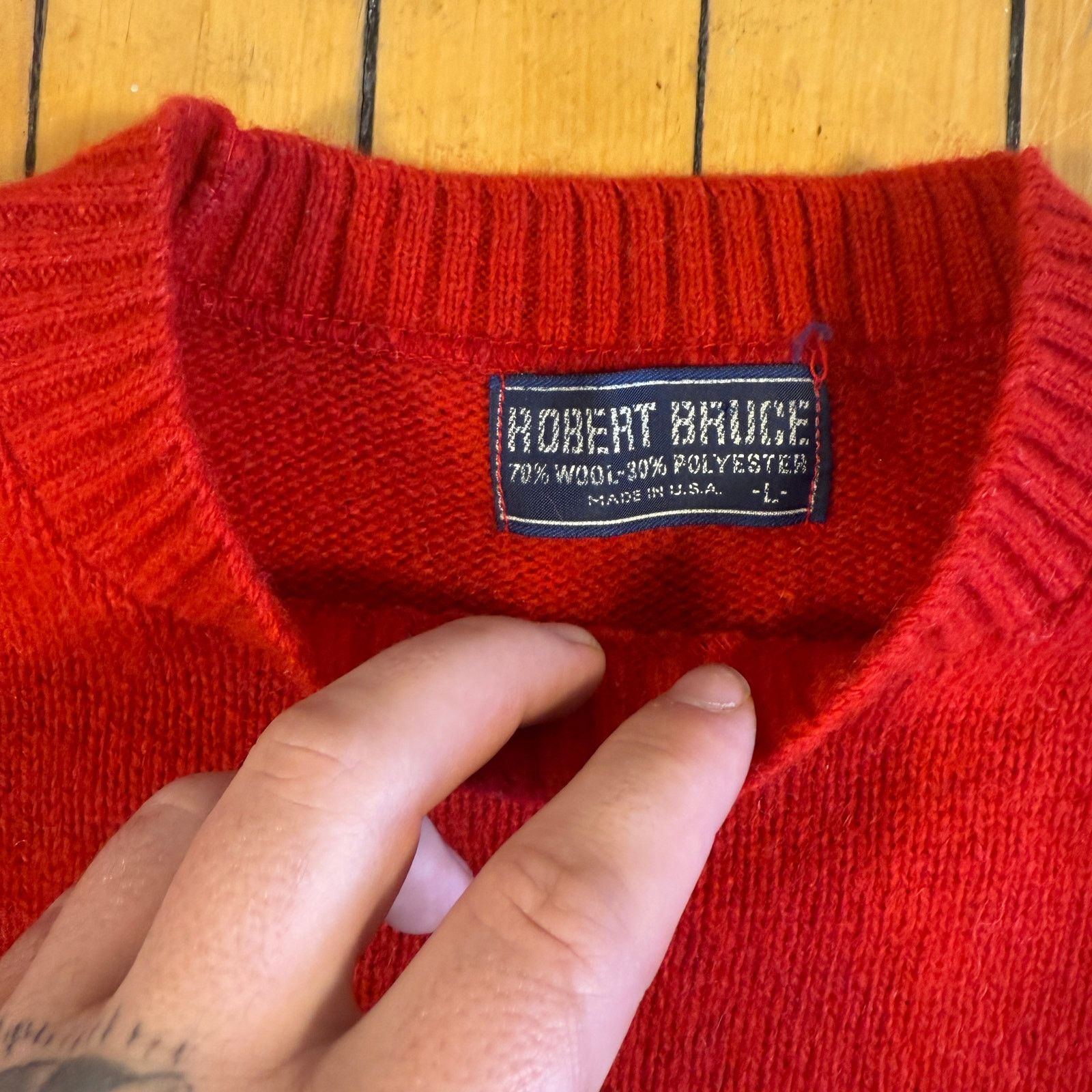 & Other Stories Vintage red wool sweater Size US L / EU 52-54 / 3 - 2 Thumbnail