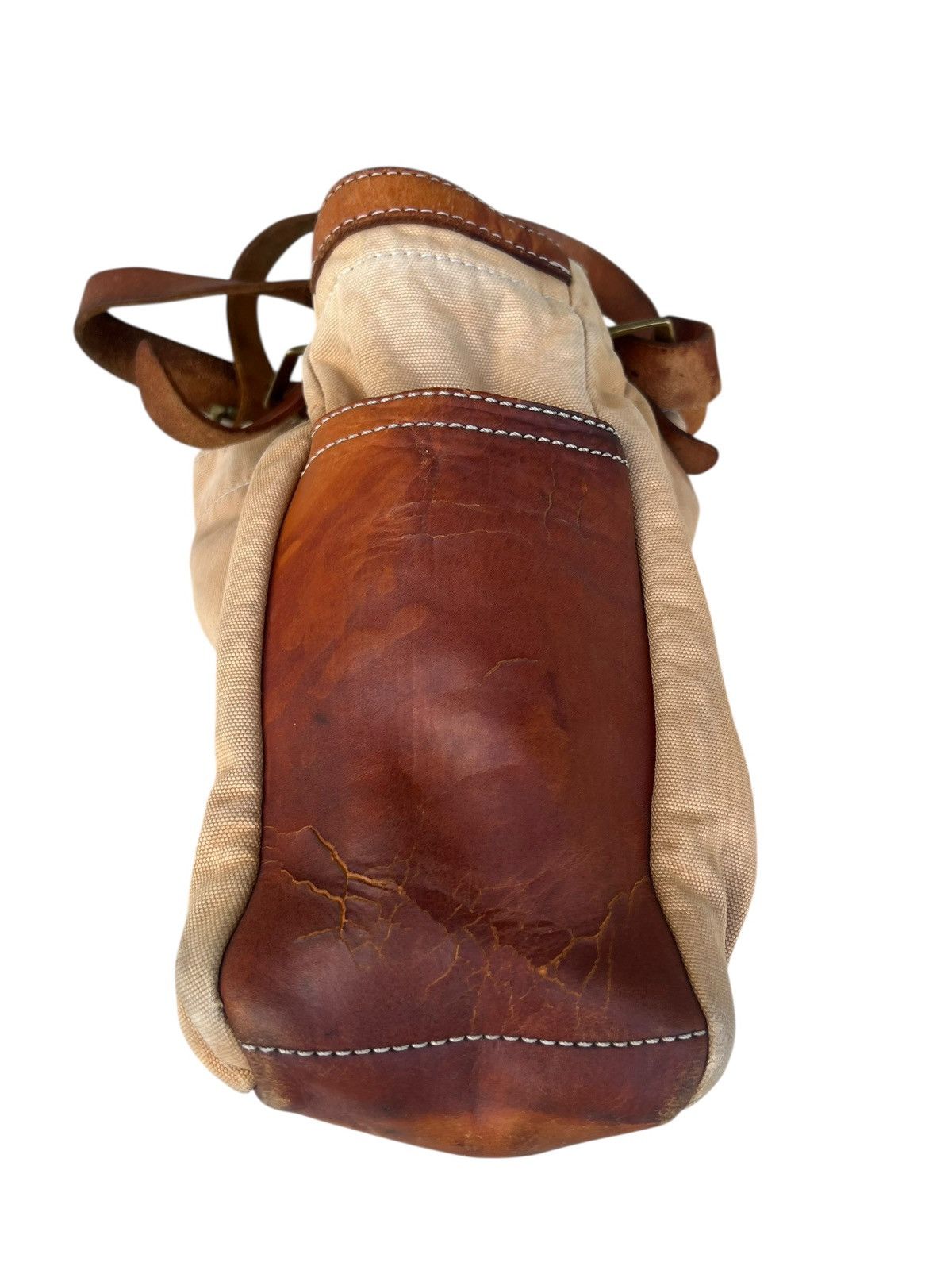 Bronson MFG. CO. Vintage Bronson Leather Distressed Heavy Leather Tote Bag Size ONE SIZE - 10 Thumbnail