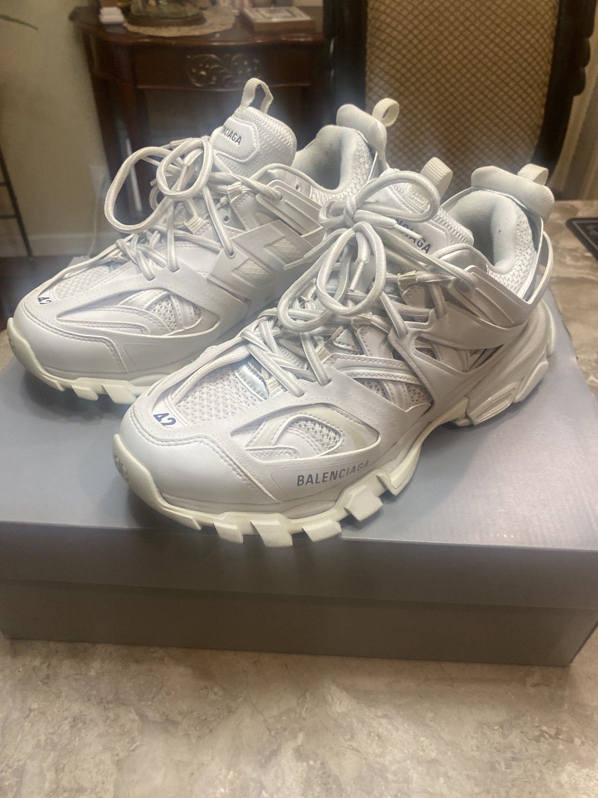 Balenciaga Balenciaga Track Sneaker “White” Size 42 Size US 9 / EU 42 - 1 Thumbnail