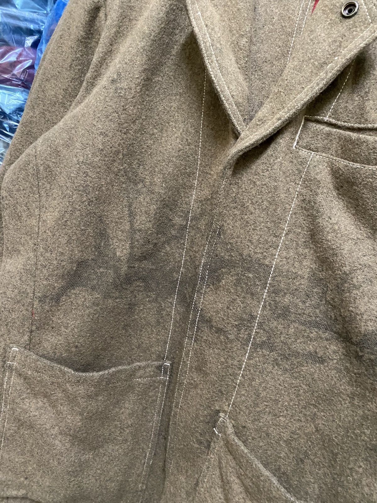 Vintage Japanese Wool Blend Field Jacket Brown Olive Workwear Style Size US M / EU 48-50 / 2 - 9 Thumbnail