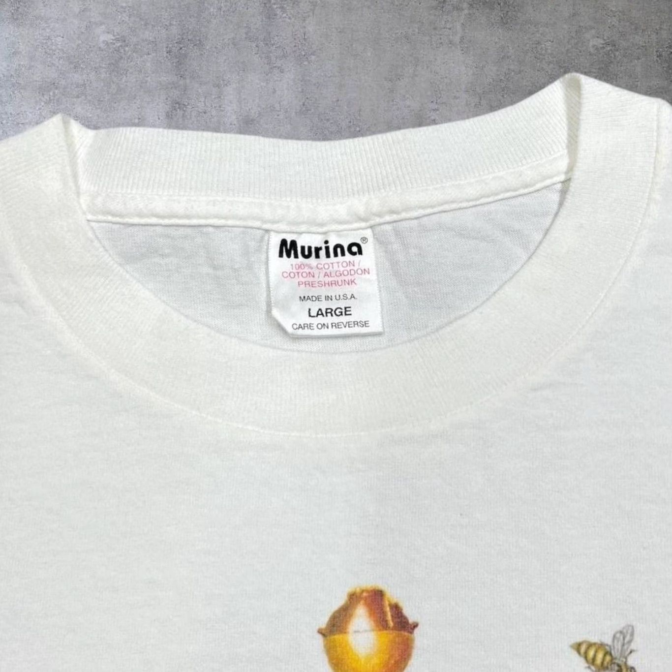 Vintage Vintage Murina “Lord, Make My Words As Sweet As Honey” Novelty Graphic T-Shirt L White Mens Size US L / EU 52-54 / 3 - 3 Thumbnail