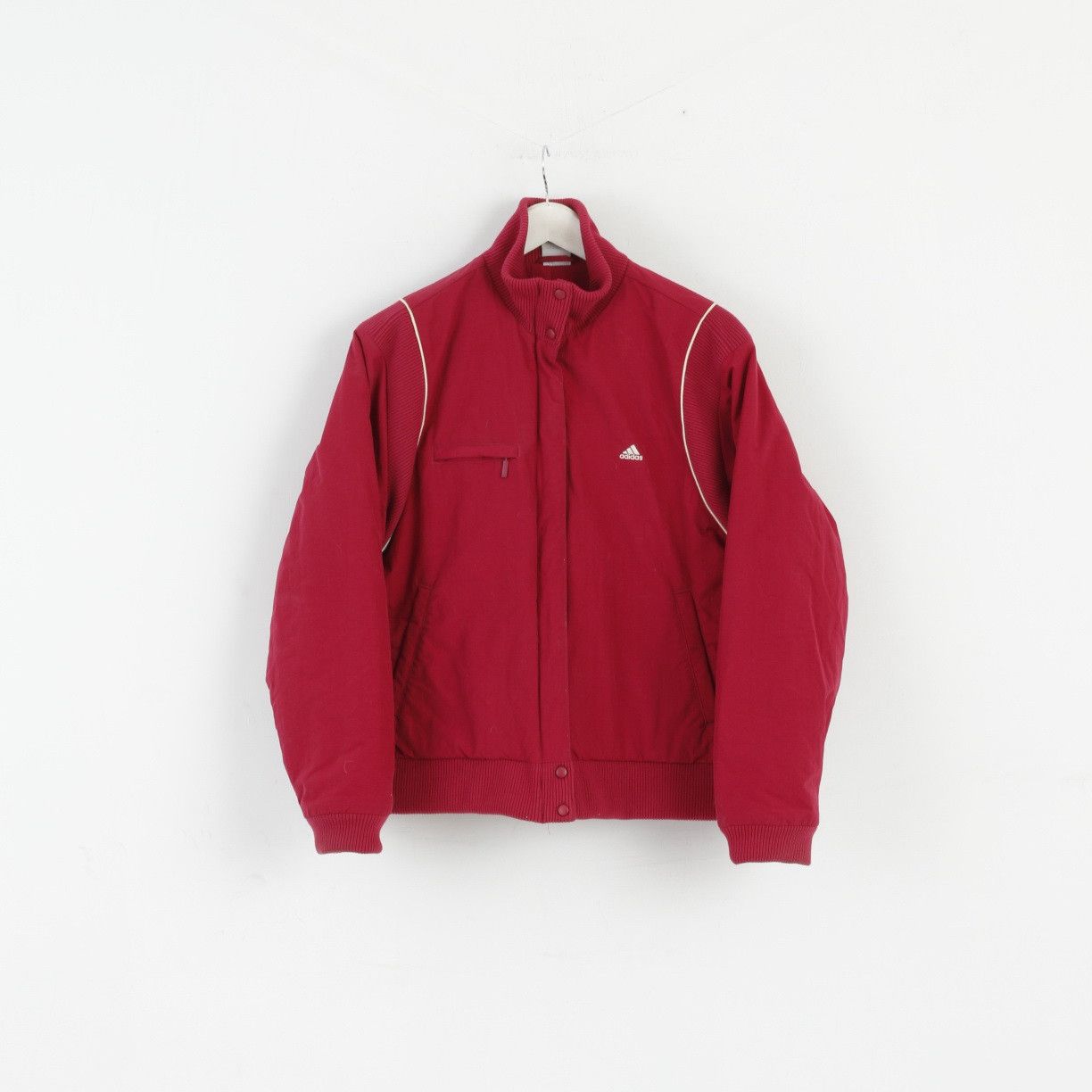 Adidas Adidas Women 18 L Jacket Maroon Padded 7748 Size L / US 10 / IT 46 - 2 Thumbnail