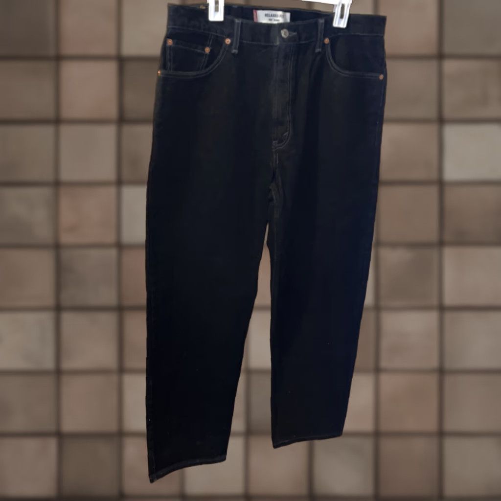 Levi's Levi's 550 Jeans Mens 38x32 Black Denim Relaxed Fit Straight Leg Casual Pants Size US 38 / EU 54 - 1 Thumbnail