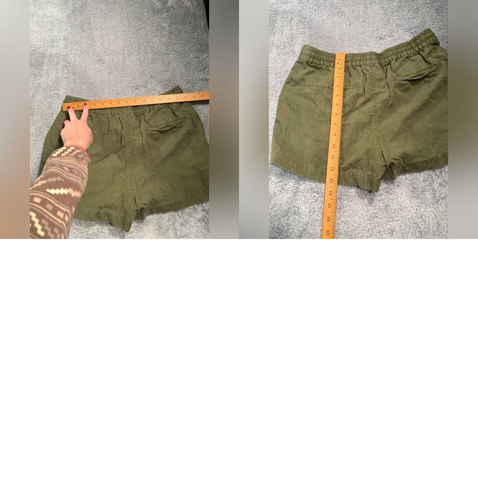 J.Crew J. Crew Cargo Shorts Womens S Olive Green Linen Blend Small Green Women Shorts Size 28" / US 6 / IT 42 - 8 Thumbnail