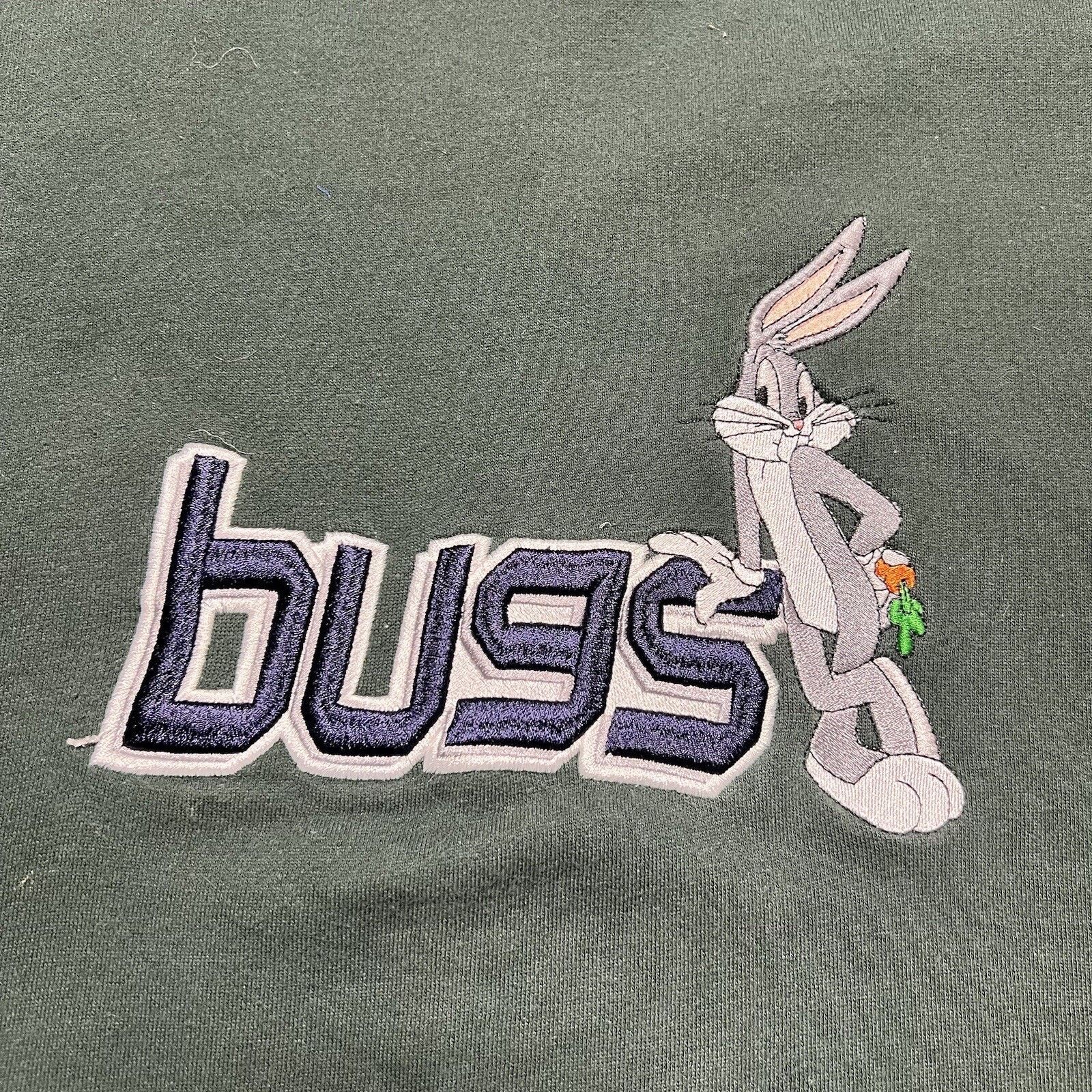 Vintage Vintage 90s Warner Bros Bugs Bunny Green Crewneck Medium Size US M / EU 48-50 / 2 - 4 Thumbnail