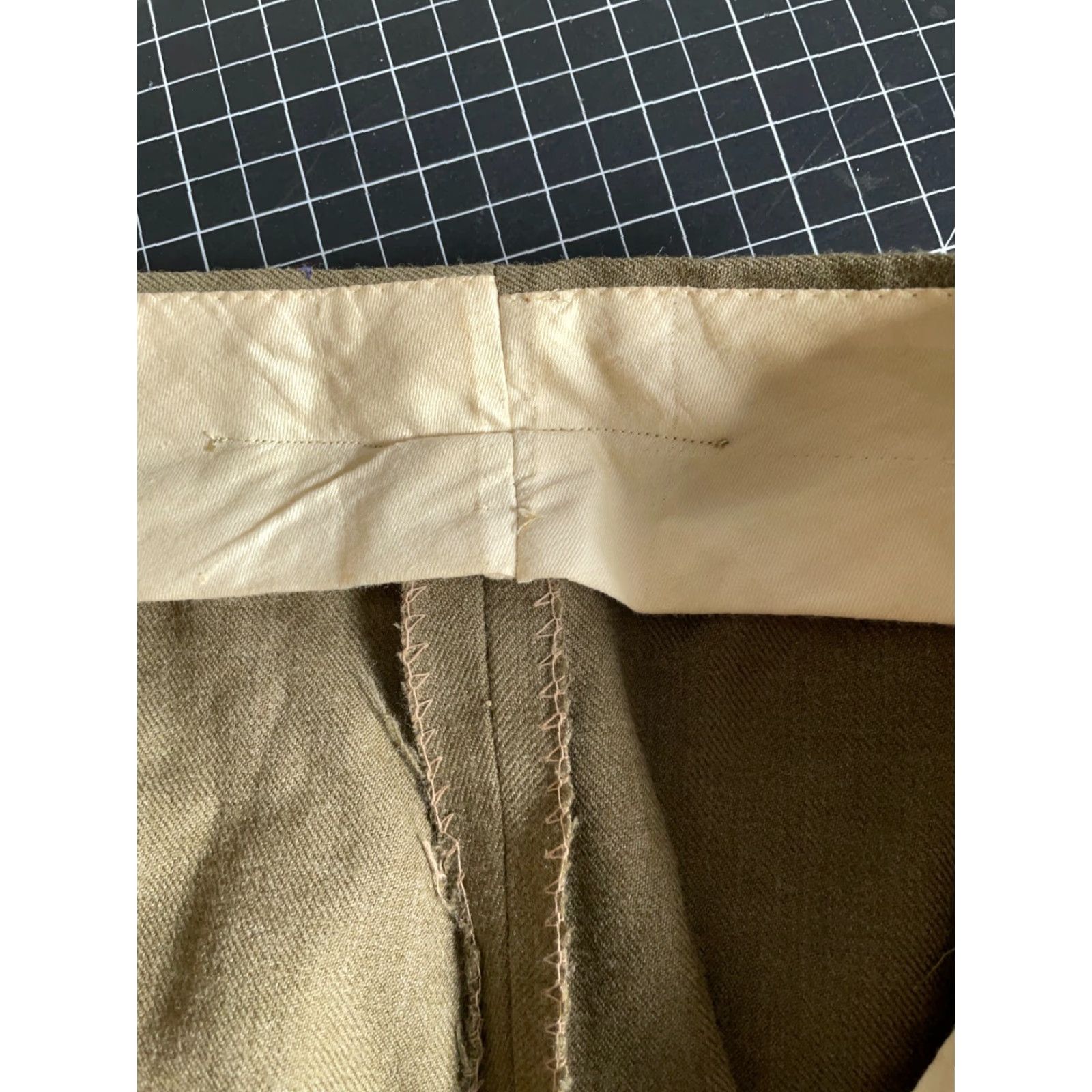 Vintage VINTAGE Men's Pants Wool Flat Front 38x29 Green High Rise Straight Leg Talon Zip Dress Pants Men Size US 38 / EU 54 - 3 Thumbnail
