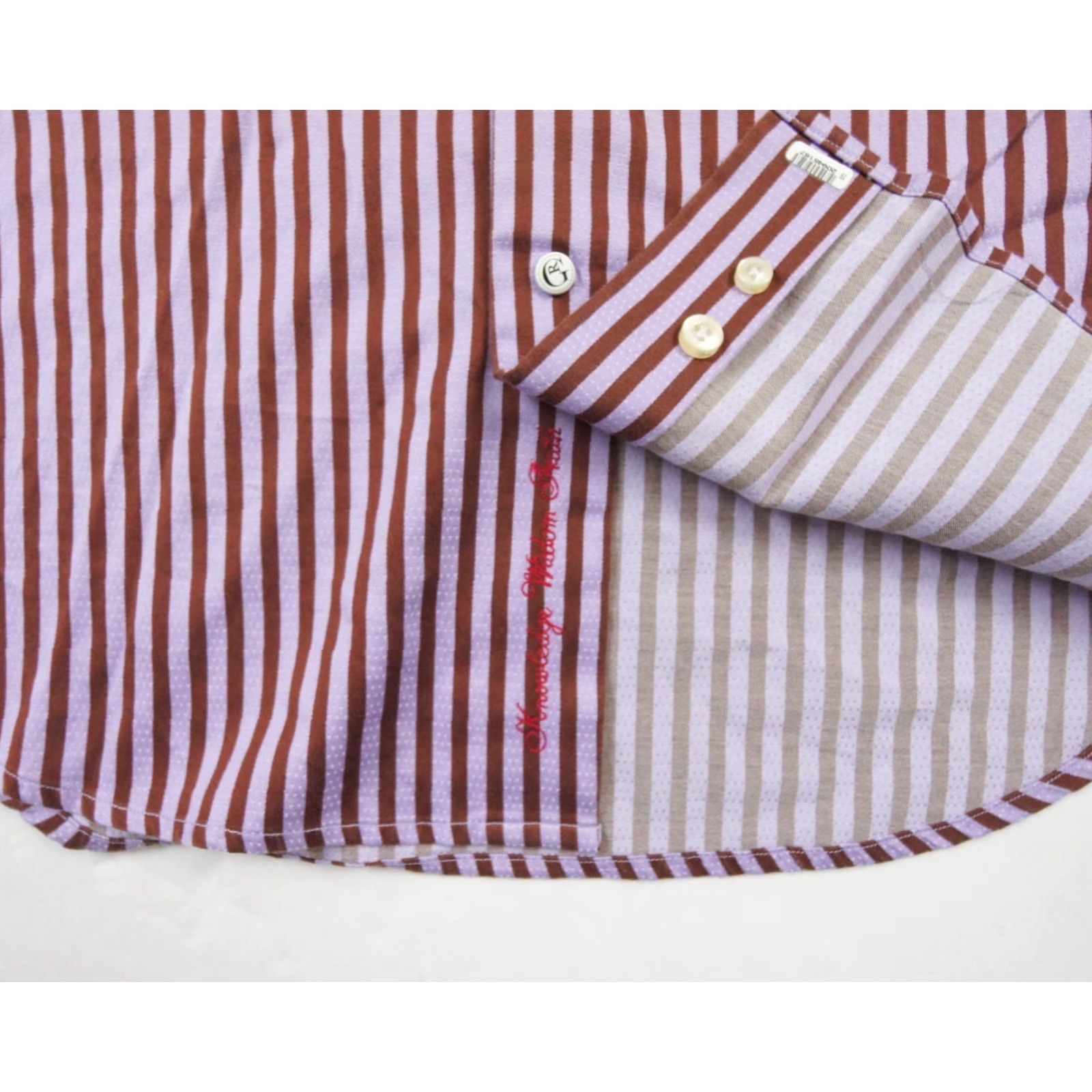 Robert Graham Robert Graham Button Up Shirt Mens 15.5 Purple Striped Cotton Long Sleeve Collared Regular Fit Size US M / EU 48-50 / 2 - 5 Thumbnail