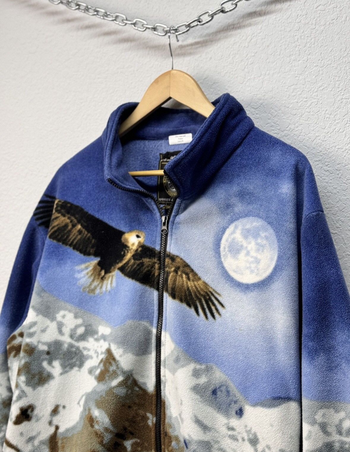 Other Zip Fleece Jacket Wolf Animals Vintage Size US XL / EU 56 / 4 - 4 Thumbnail