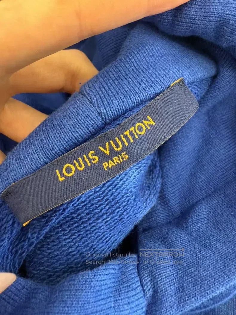 Louis Vuitton Louis Vuitton Blue tie-dye hoodie sweatshirt Size US XL / EU 56 / 4 - 8 Thumbnail
