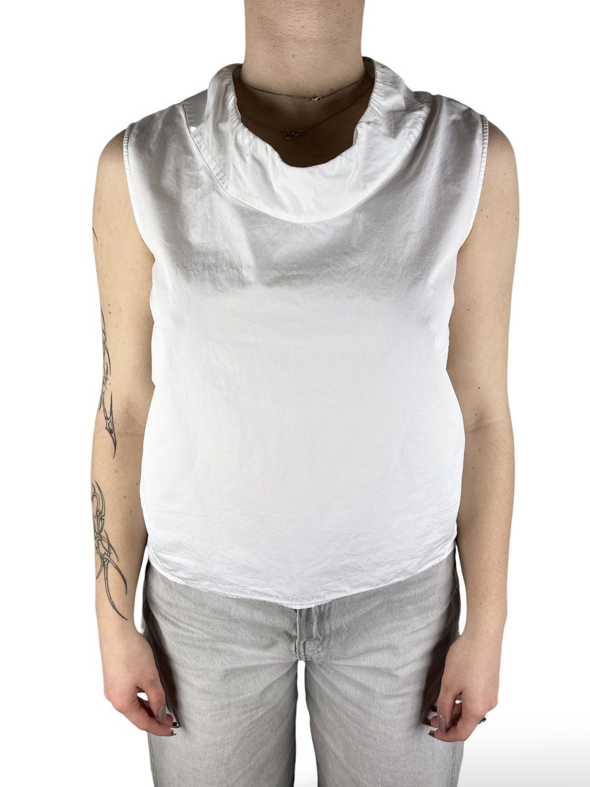 Jil Sander Jil Sander White Tank Top Sleeveles Top Classic Blank Womens Size S / US 4 / IT 40 - 9 Thumbnail