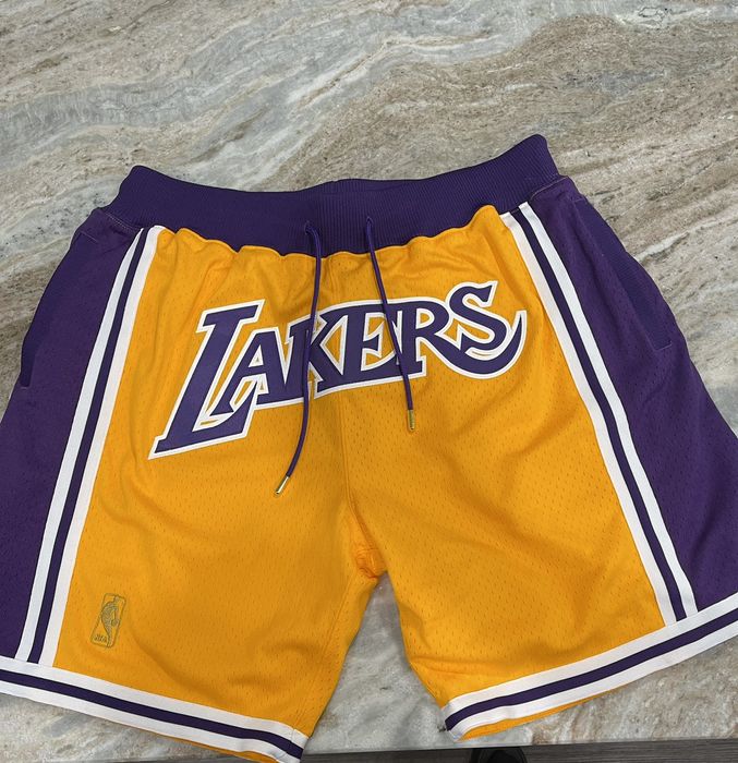 Just Don Mitchell & Ness x Just Don Laker Shorts Yellow Size XL