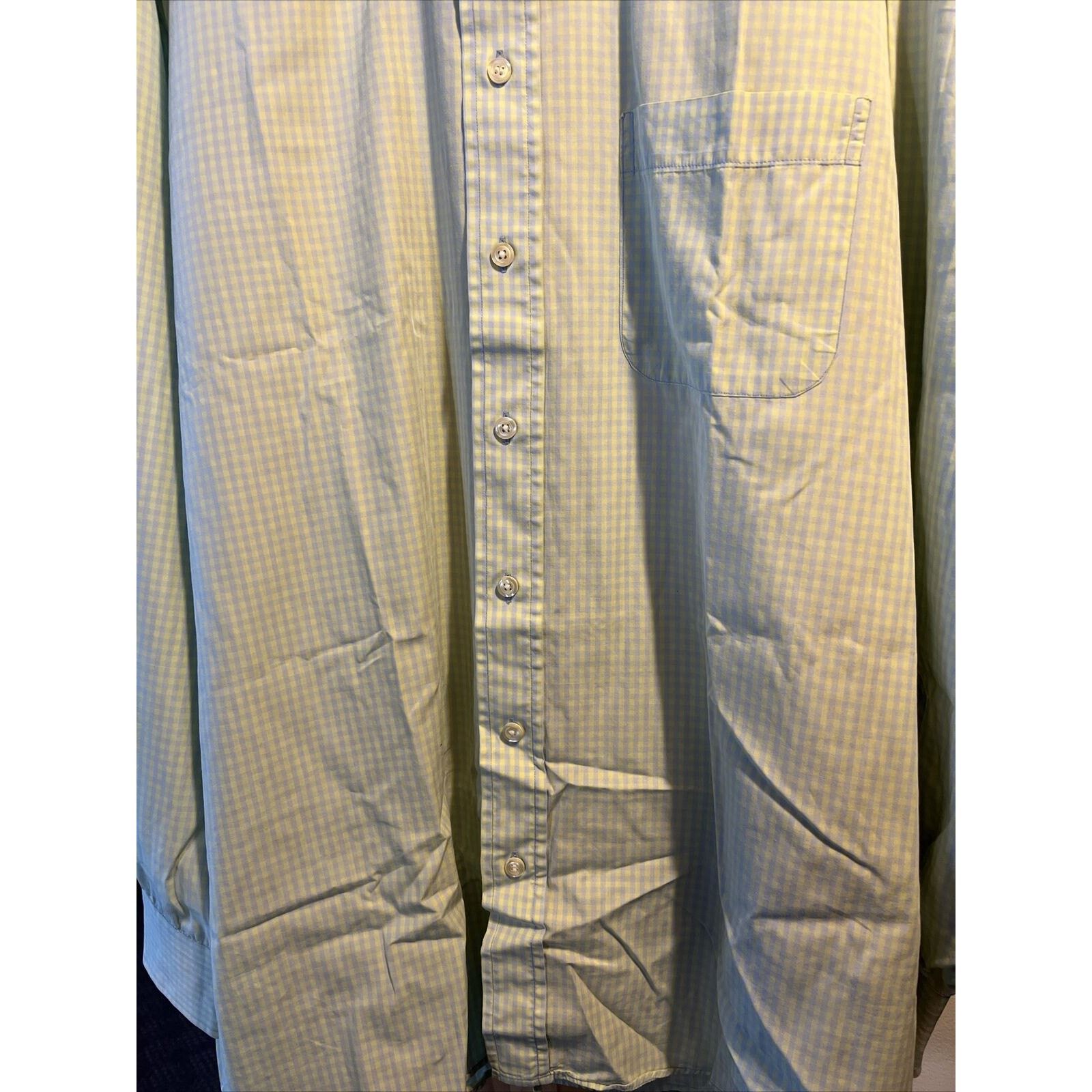 Burberry Burberry London Men's L Yellow Gray Check LS cotton Shirt Size US L / EU 52-54 / 3 - 7 Thumbnail