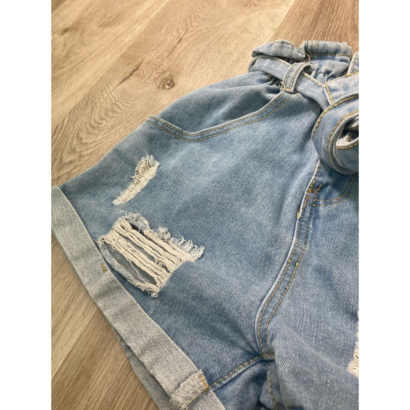 Shein Shein Women's XS High Rise Denim Blue Shorts Casual Fashion Size 22" - 7 Thumbnail