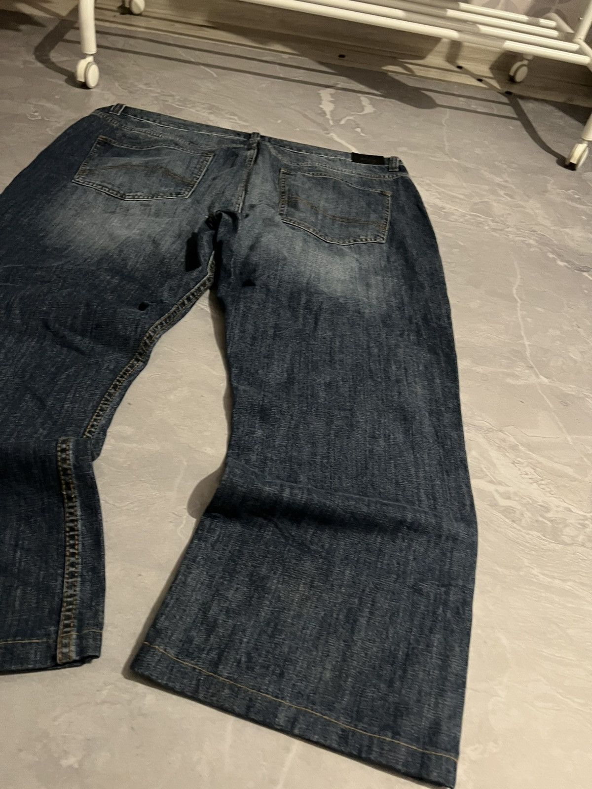 Vintage Balenciaga Style Baggy Vintage-Washed Jeans Archive 90s Size US 40 / EU 56 - 4 Thumbnail