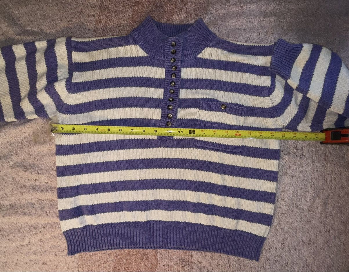 Other 80s Conspiracy Archive Shaker Knit Striped Mock Neck Purple Size L / US 10 / IT 46 - 4 Thumbnail