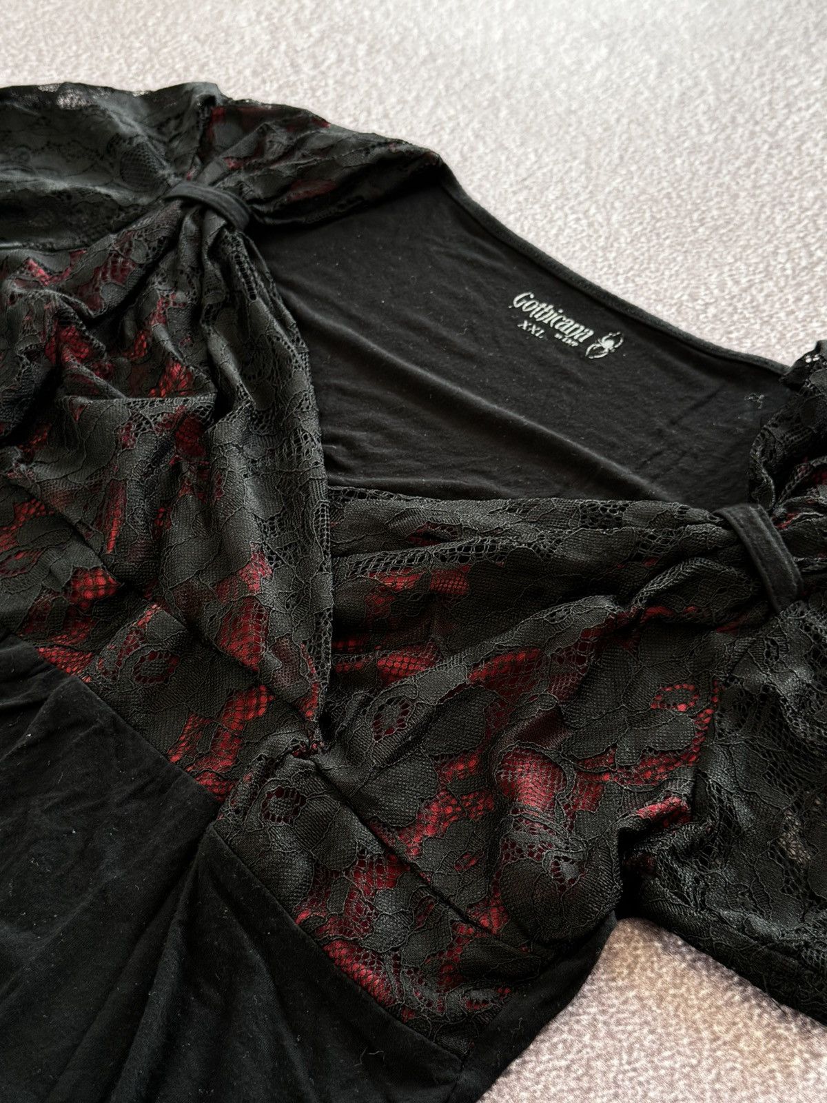 Le Grande Bleu (L.G.B.) Y2K Gothicana 00s Aesthetic Sexy Top T-Shirt Size XXL / US 16-18 / IT 52-54 - 7 Thumbnail