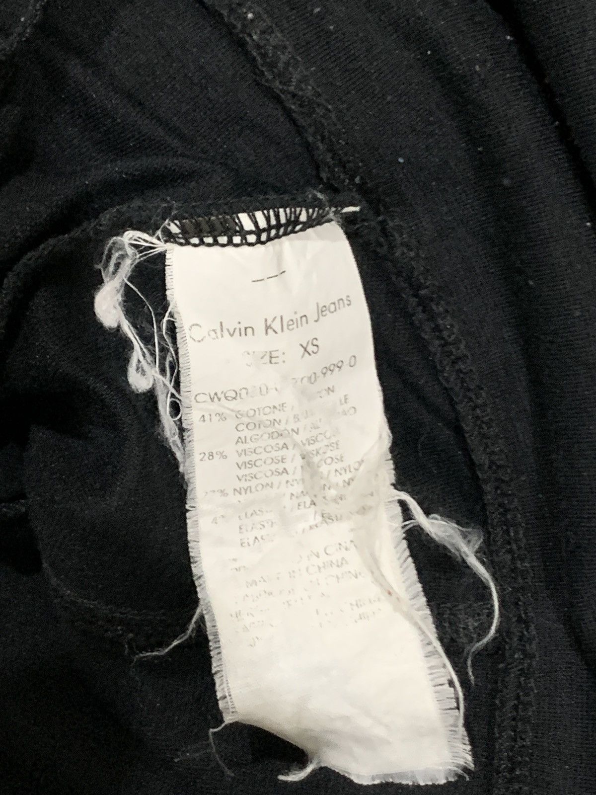 Vintage Thrashed Distressed & Faded Hoodie Calvin Klein zip Grunge Size US XL / EU 56 / 4 - 7 Thumbnail