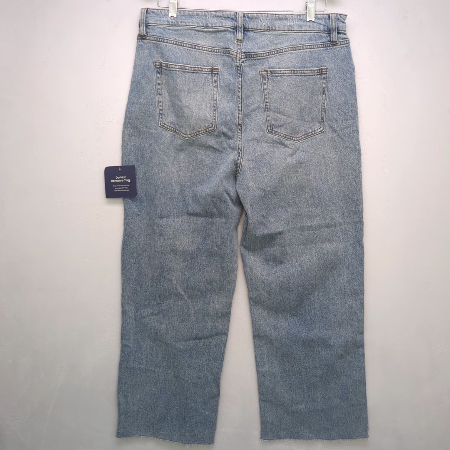 Olive Oliver Logan Jeans Women's Size 34 Aberdeen Wide Leg Crop Jeans Light Wash Size 24" / US 00 / IT 34 - 2 Thumbnail