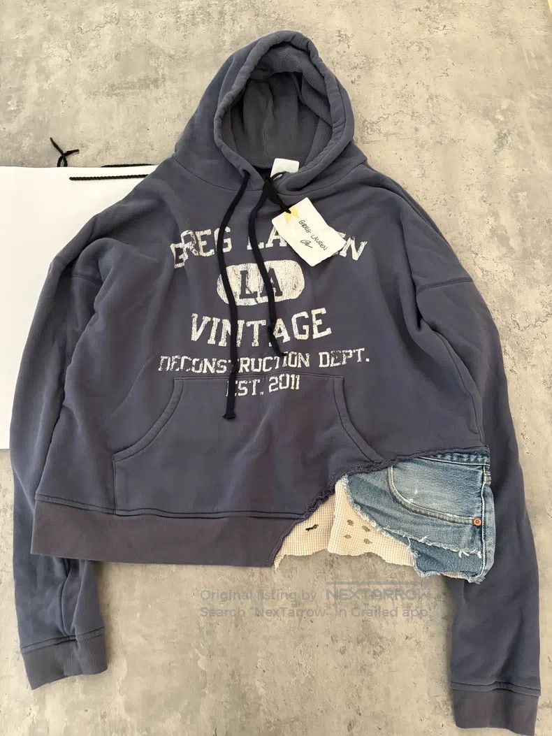 Greg Lauren Greg Lauren Handmade Patchwork Hooded Sweatshirt Size US XL / EU 56 / 4 - 1 Thumbnail