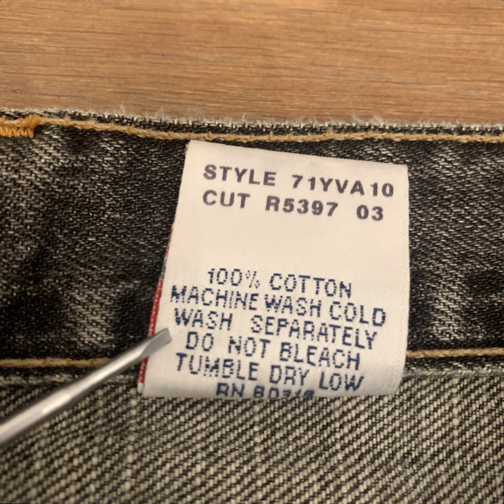 J Brand VINTAGE Lucky Brand Straight Jeans 28x31 Blue Relaxed Button Fly USA Mens Size US 28 / EU 44 - 6 Thumbnail